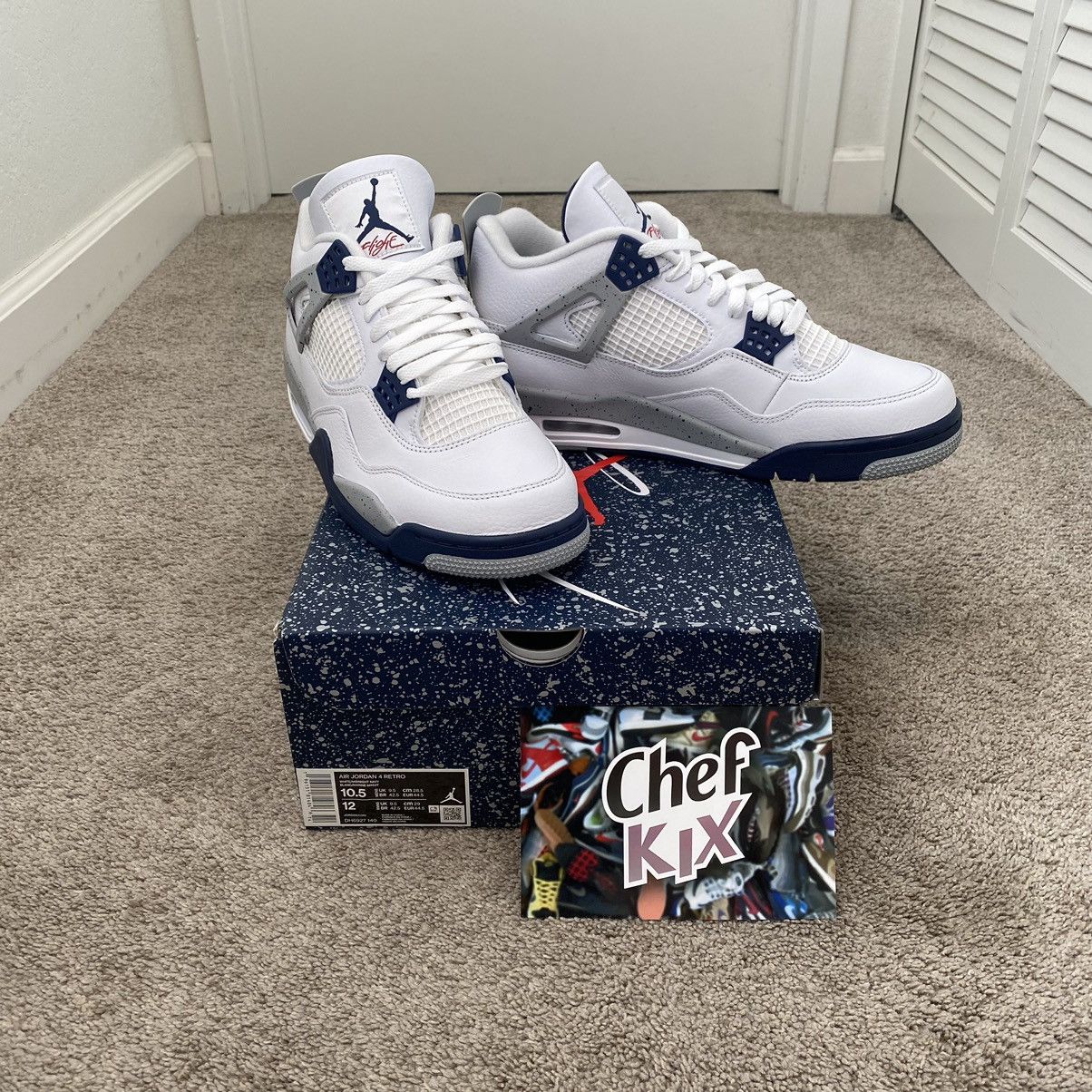 Jordan Brand Nike Nike Air Jordan 4 Retro Midnight Navy Size 10.5 New Grailed