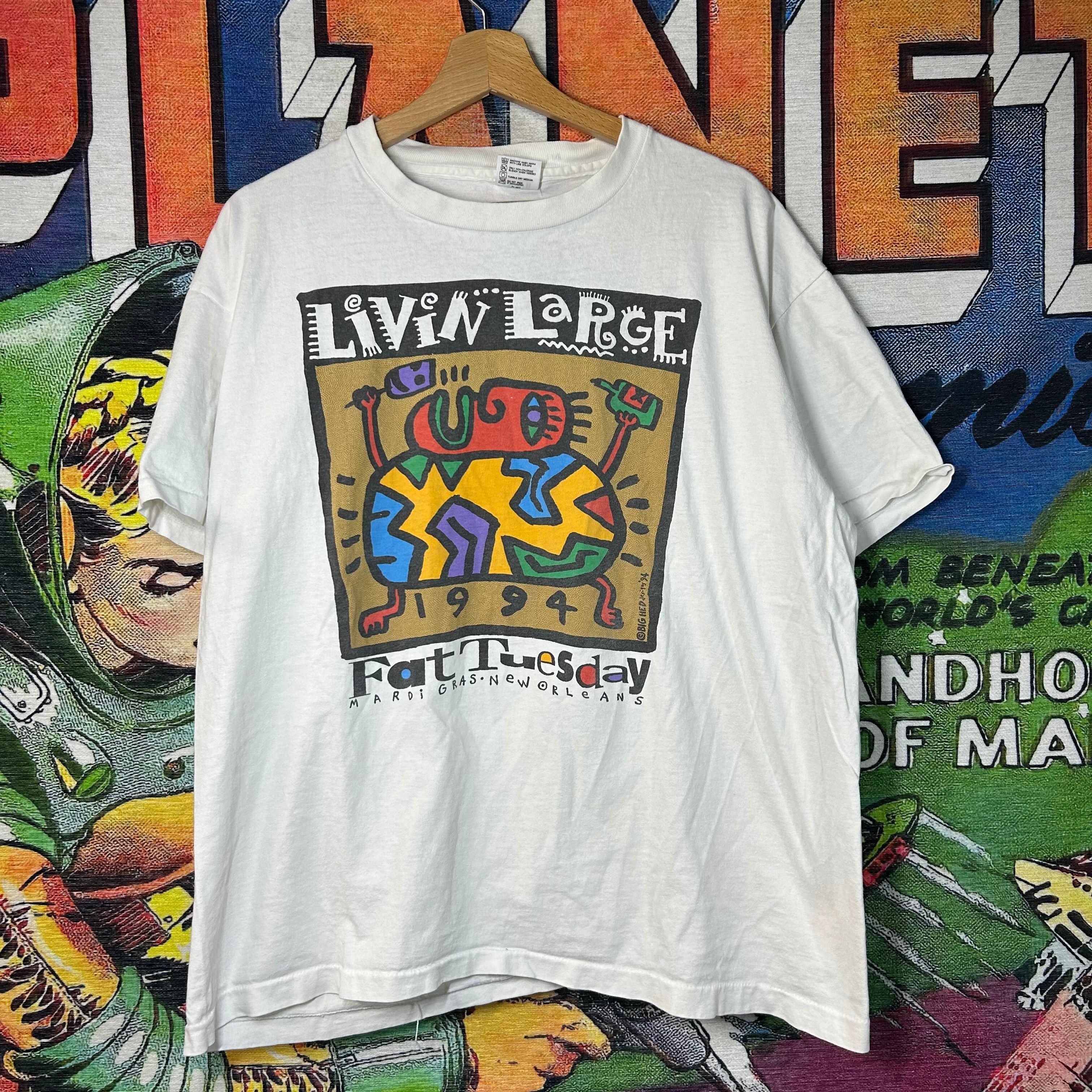 Vintage Vintage 90s Mardi Gras Fat Tuesday Tee Size XL Size US XL / EU 56 / 4 - 1 Thumbnail
