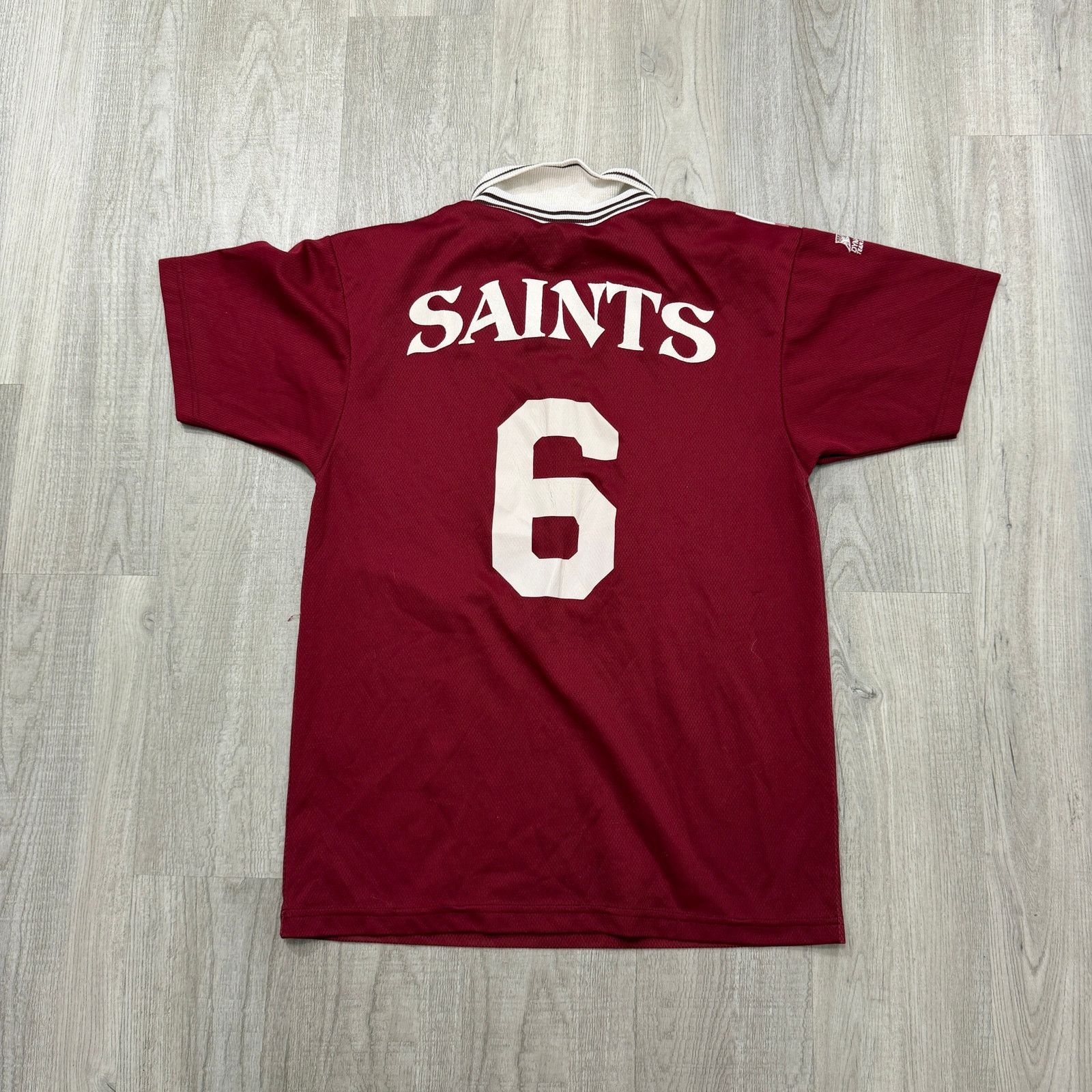 Vintage Vintage Dynamic Soccer Collared Jersey Small Red White 90s Size US S / EU 44-46 / 1 - 8 Thumbnail