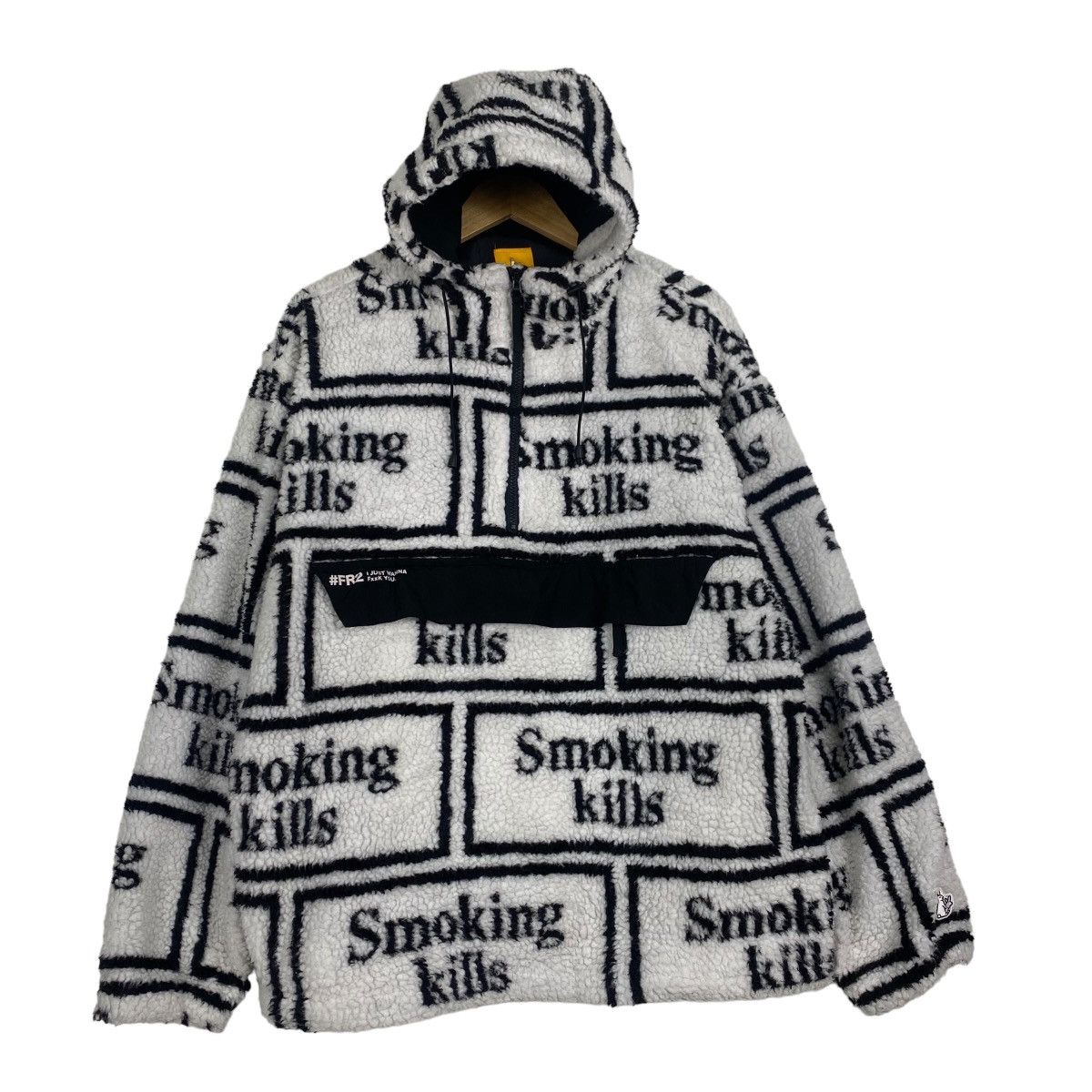 Japanese Brand FR2 fleece anorak full boxlogo printed Size US L / EU 52-54 / 3 - 3 Thumbnail
