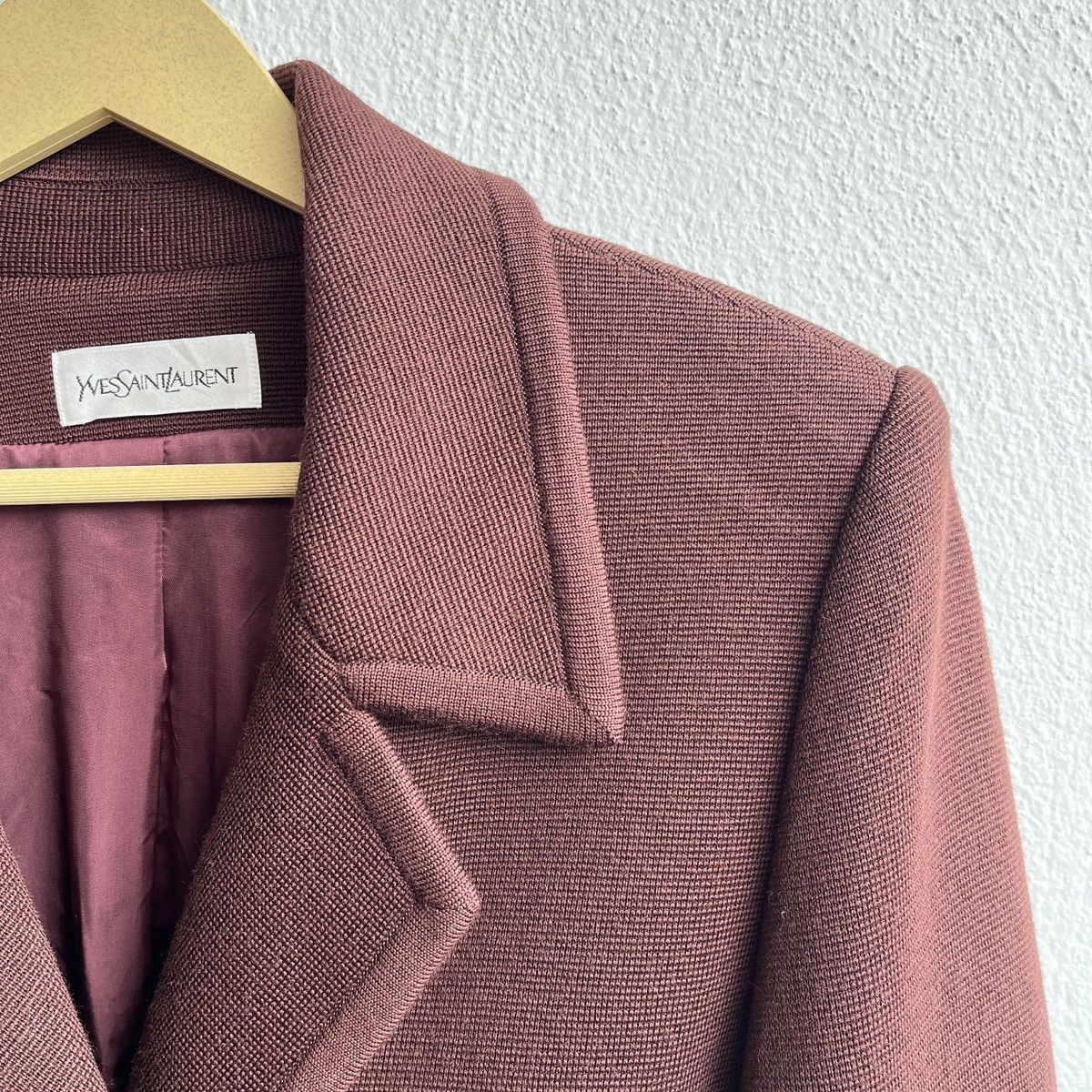 Yves Saint Laurent RARE VINTAGE YVES SAINT LAURENT WOOL DOUBLE BREASTED COAT Size US M / EU 48-50 / 2 - 6 Thumbnail