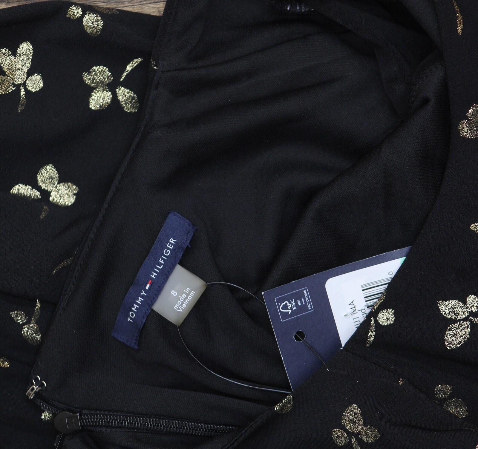 Tommy Hilfiger Nwt Tommy Hilfiger Waist Fit Flare Dress Black / Gold 8 Size M / US 6-8 / IT 42-44 - 5 Thumbnail