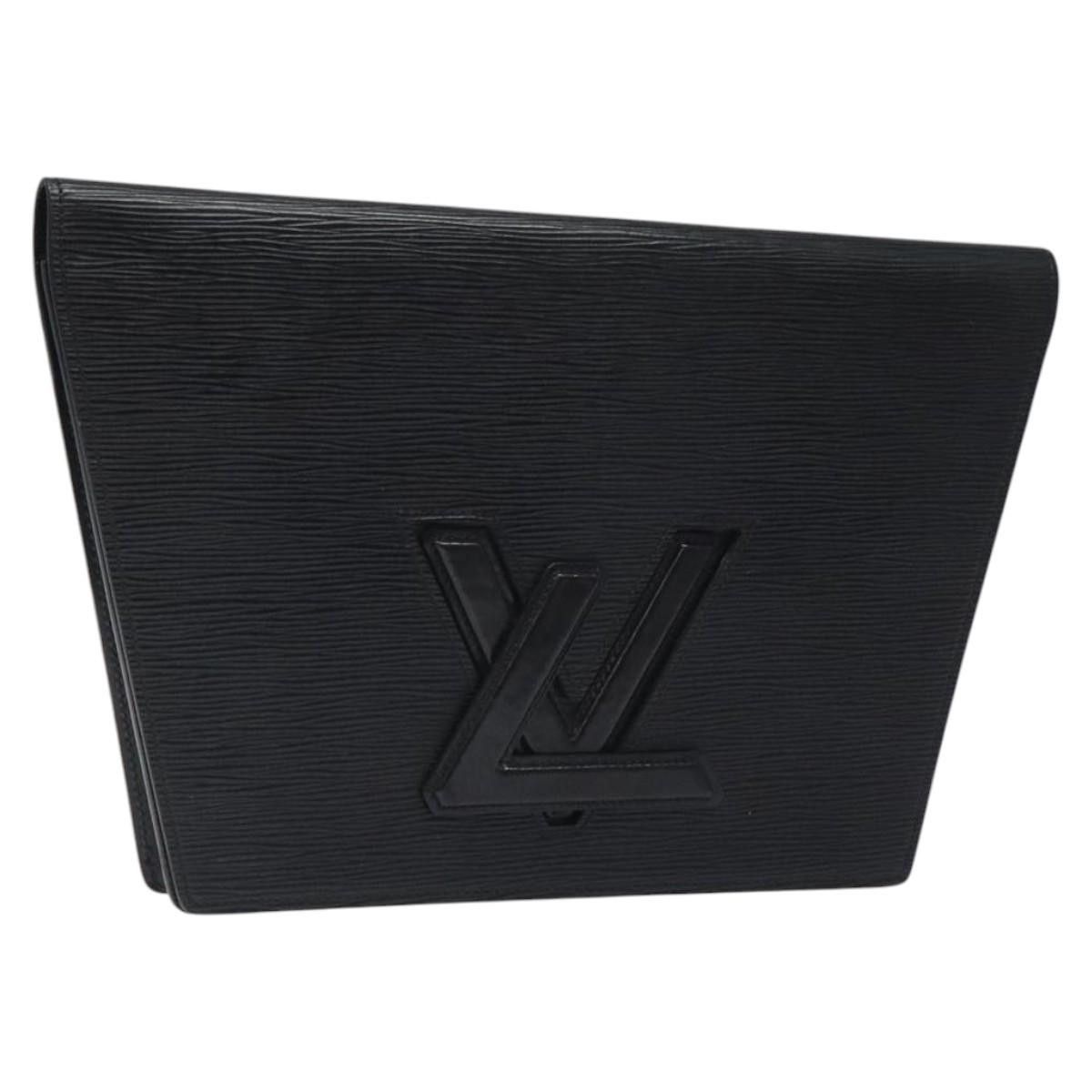 Louis Vuitton Epi Trapeze Gm Clutch Bag Black M80166 Lv Auth 120040, Women's