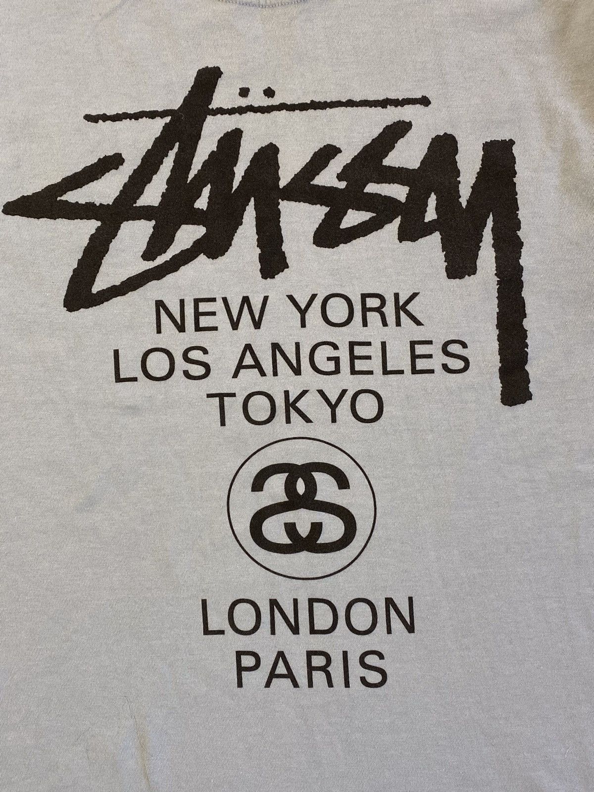 Stussy × Vintage Stussy y2k streetwear style city tour logo t-shirt Size US L / EU 52-54 / 3 - 4 Thumbnail
