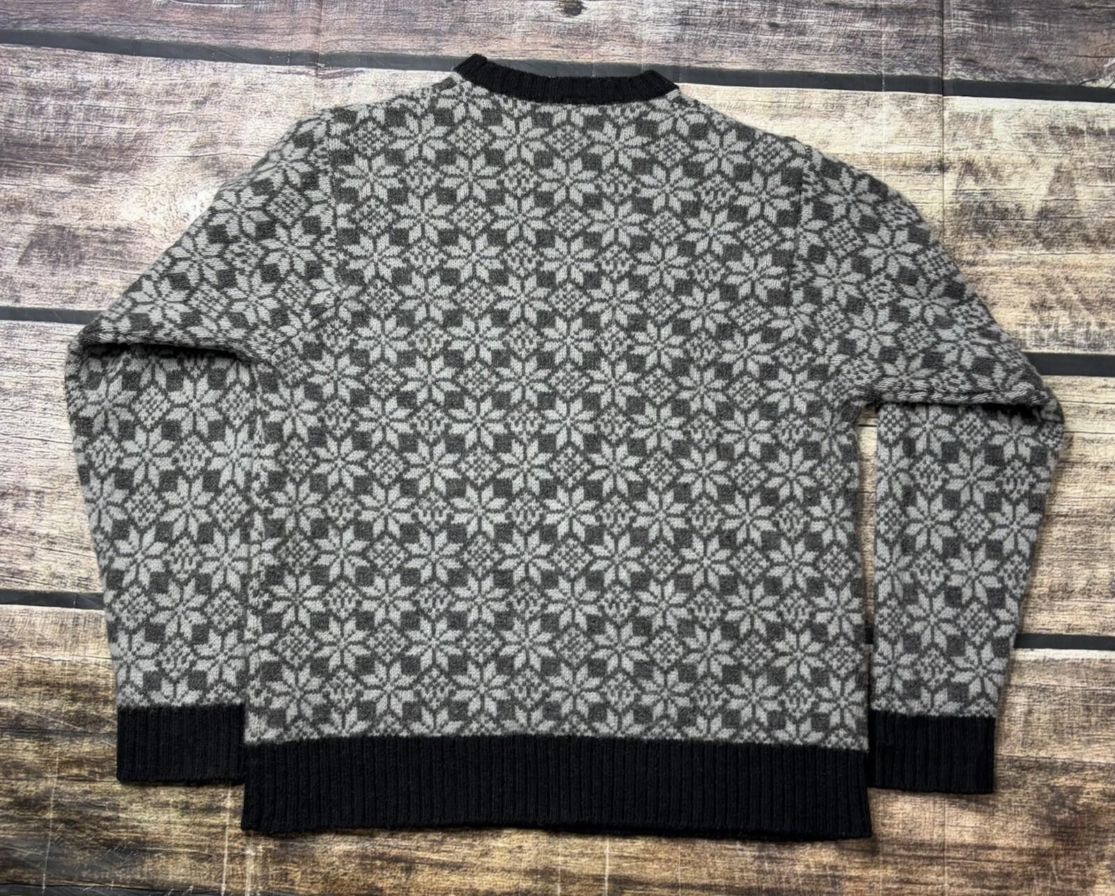 Gap VTG Gap Sweater Women's XS Lambswool Geometric Gray 2001 Size XS / US 0-2 / IT 36-38 - 3 Thumbnail