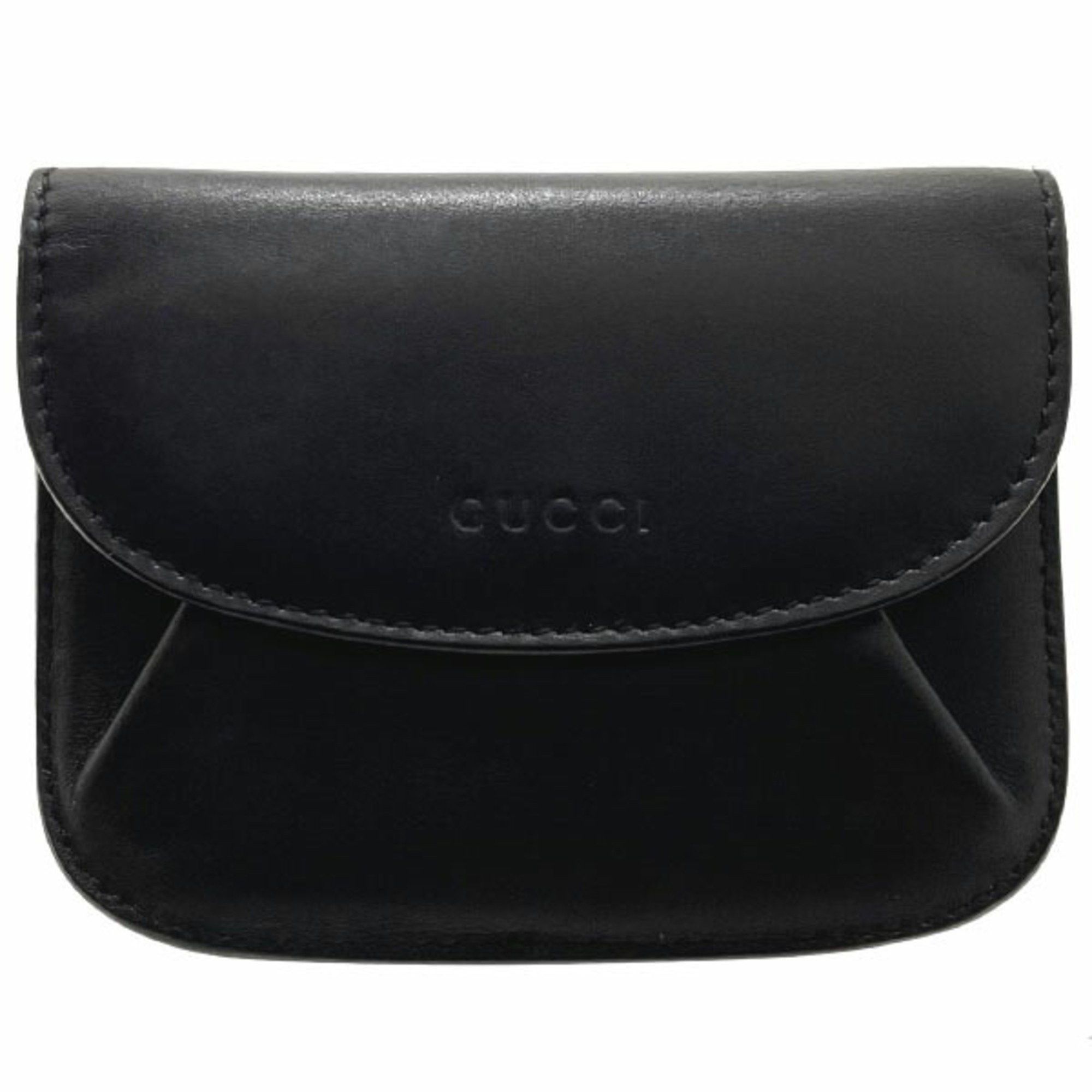 image of Gucci Coin Case Leather Black 95971 Gucci Purse Syn-12562, Women's
