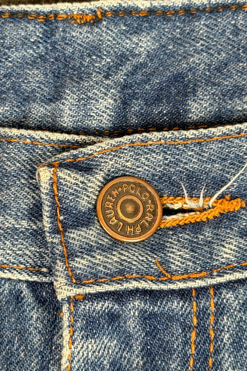 80s PRL USA Talon Zip Selvedge Style Jeans 36x29 image 8
