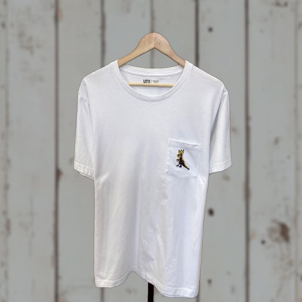 Uniqlo Y2K Uniqlo Jean Michel Basquiat Art Rare Retro T-Shirt Hype XL White Mens T-Shirt Retro Basquiat Art XL White Size US XL / EU 56 / 4 - 1 Thumbnail