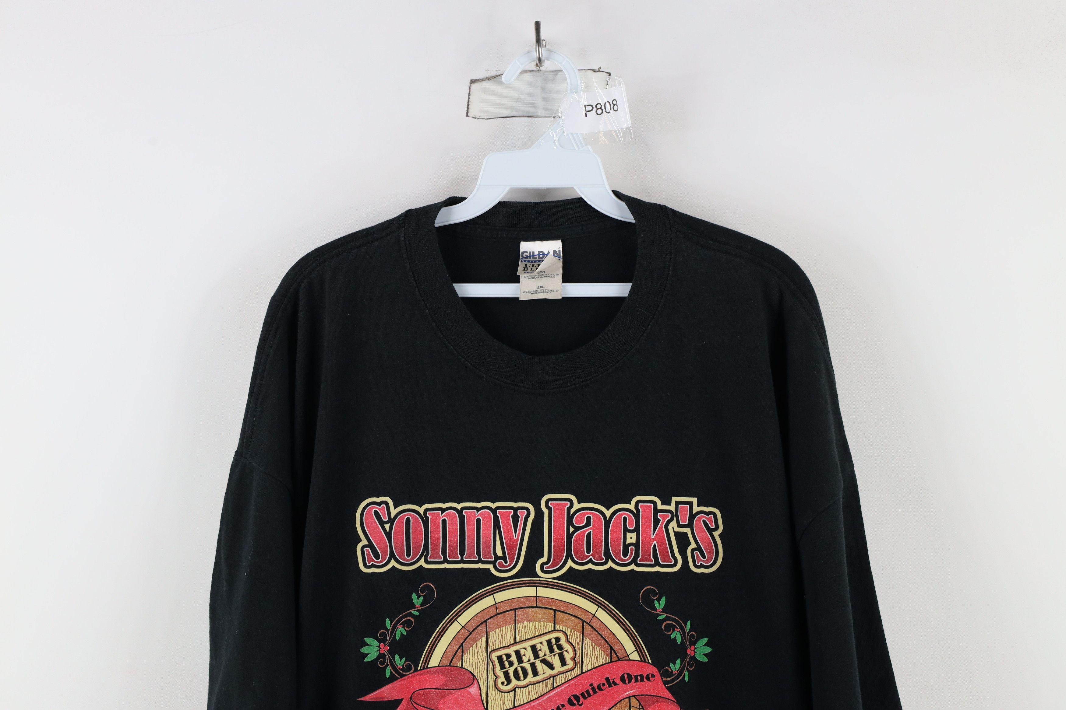 Vintage Vintage 90s Spell Sonny Jacks Beer Joint Ohio T-Shirt Black Size US XXL / EU 58 / 5 - 2 Thumbnail