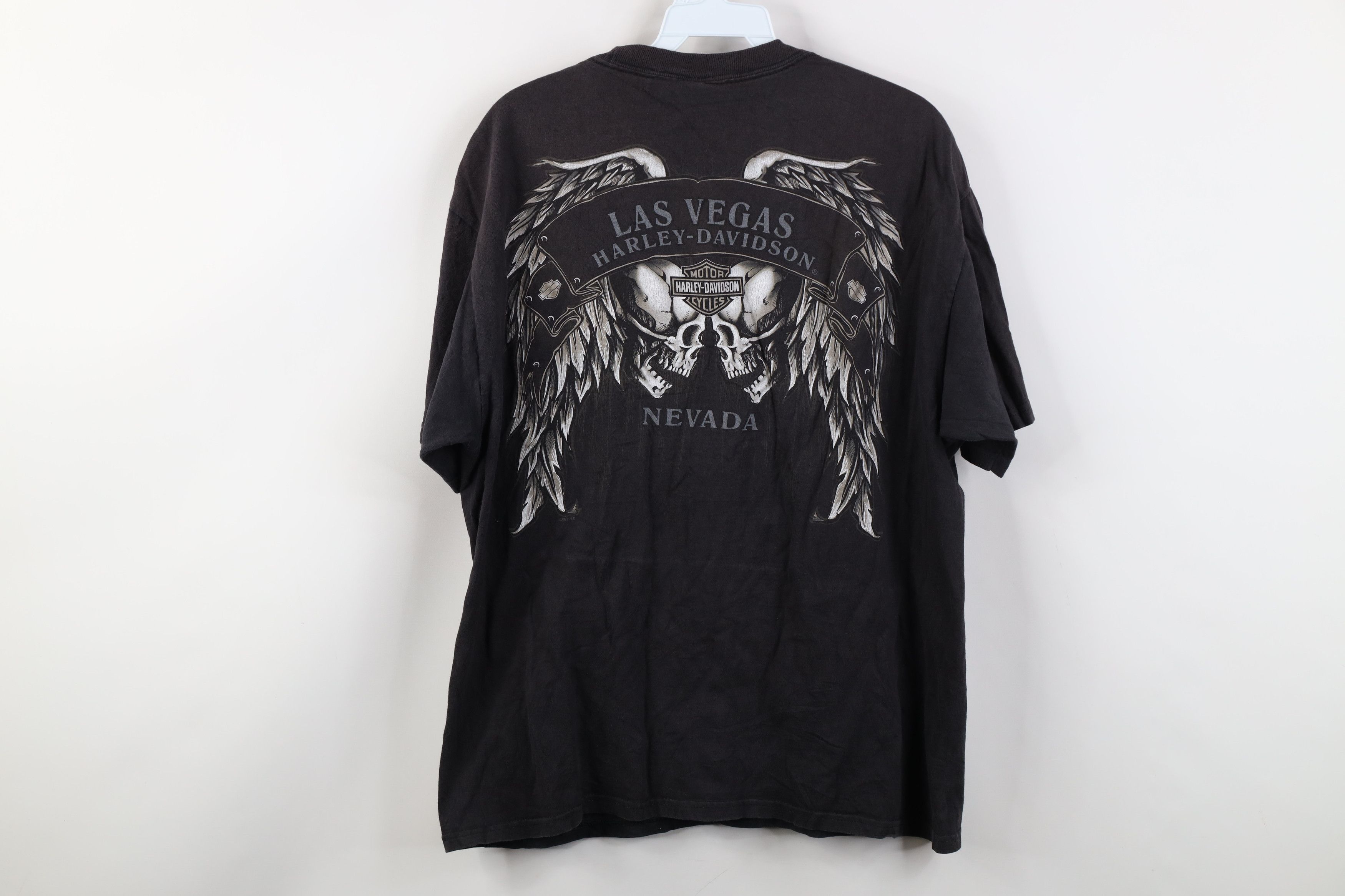 Harley Davidson Vintage Y2K Harley Davidson Eagle Wings Skull T-Shirt Black Size US L / EU 52-54 / 3 - 13 Thumbnail