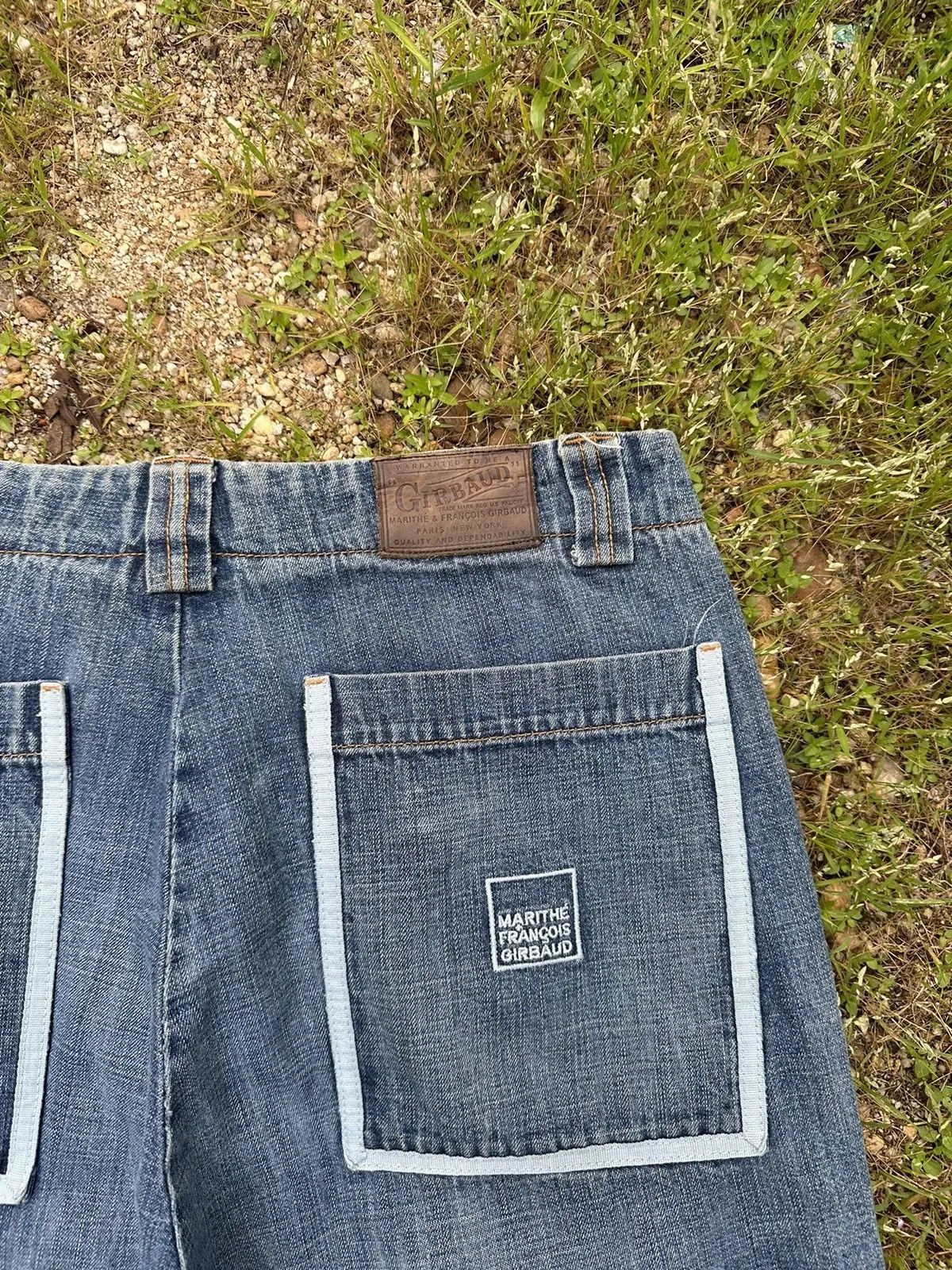 Marithe + Francois Girbaud MARITHE FRANCOIS GIRBAUD SHUTTLE TAPE BONDAGE DENIM PANTS Size US 33 - 13 Thumbnail