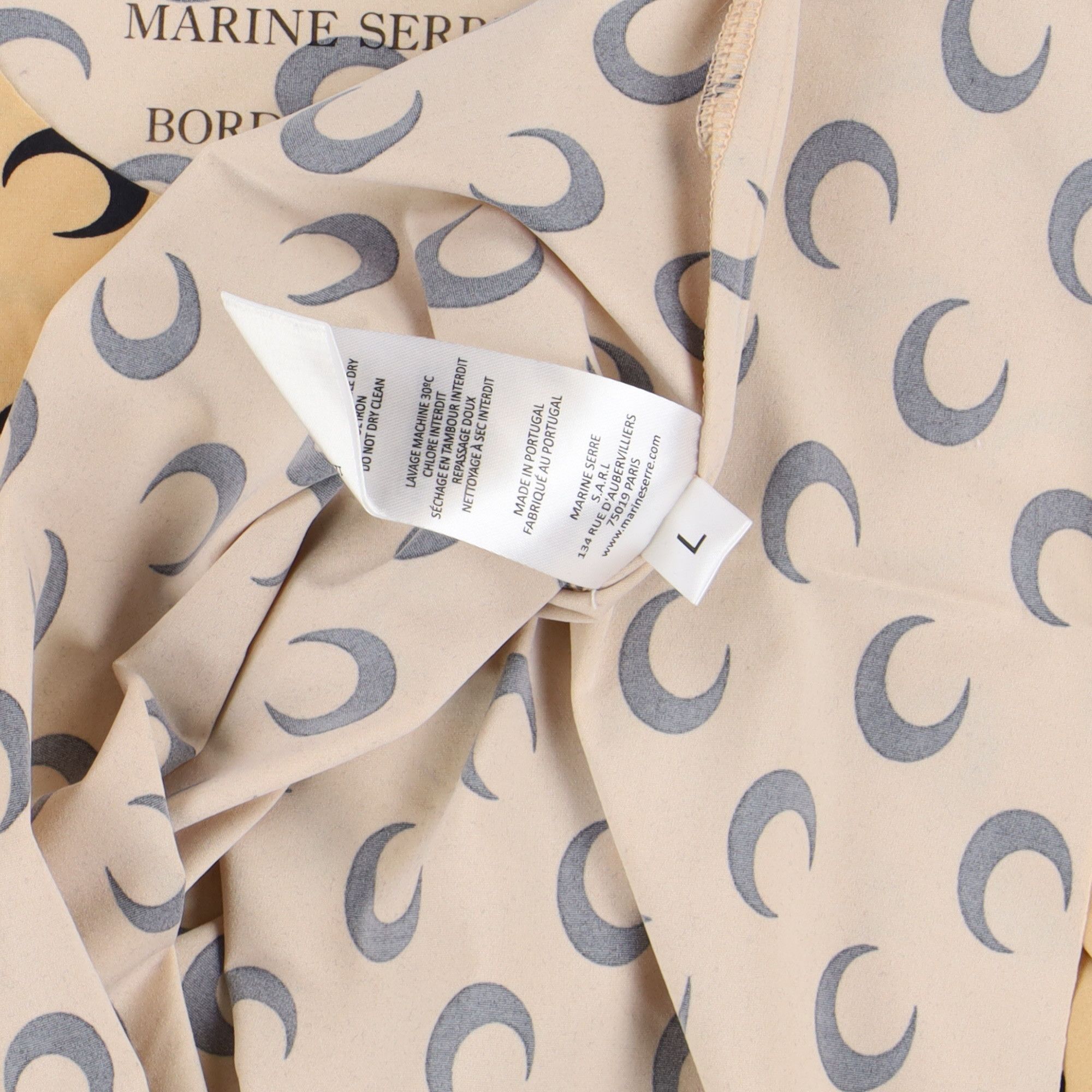 Marine Serre Tan Borderline Moon Print Second Skin Top Size L / US 10 / IT 46 - 9 Thumbnail