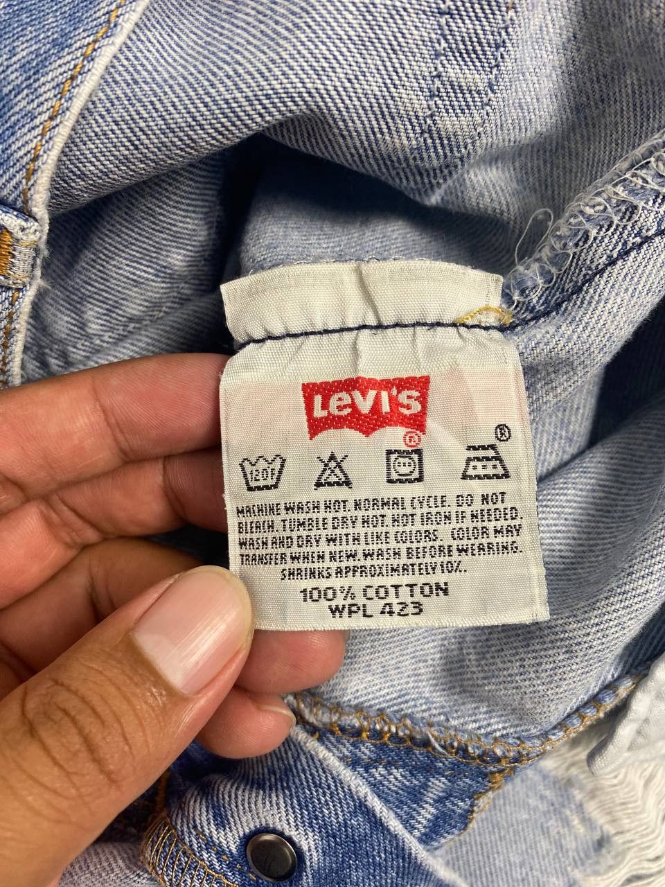 Levi's vintage levis 501 distressed denim nice design Size US 35 - 17 Thumbnail