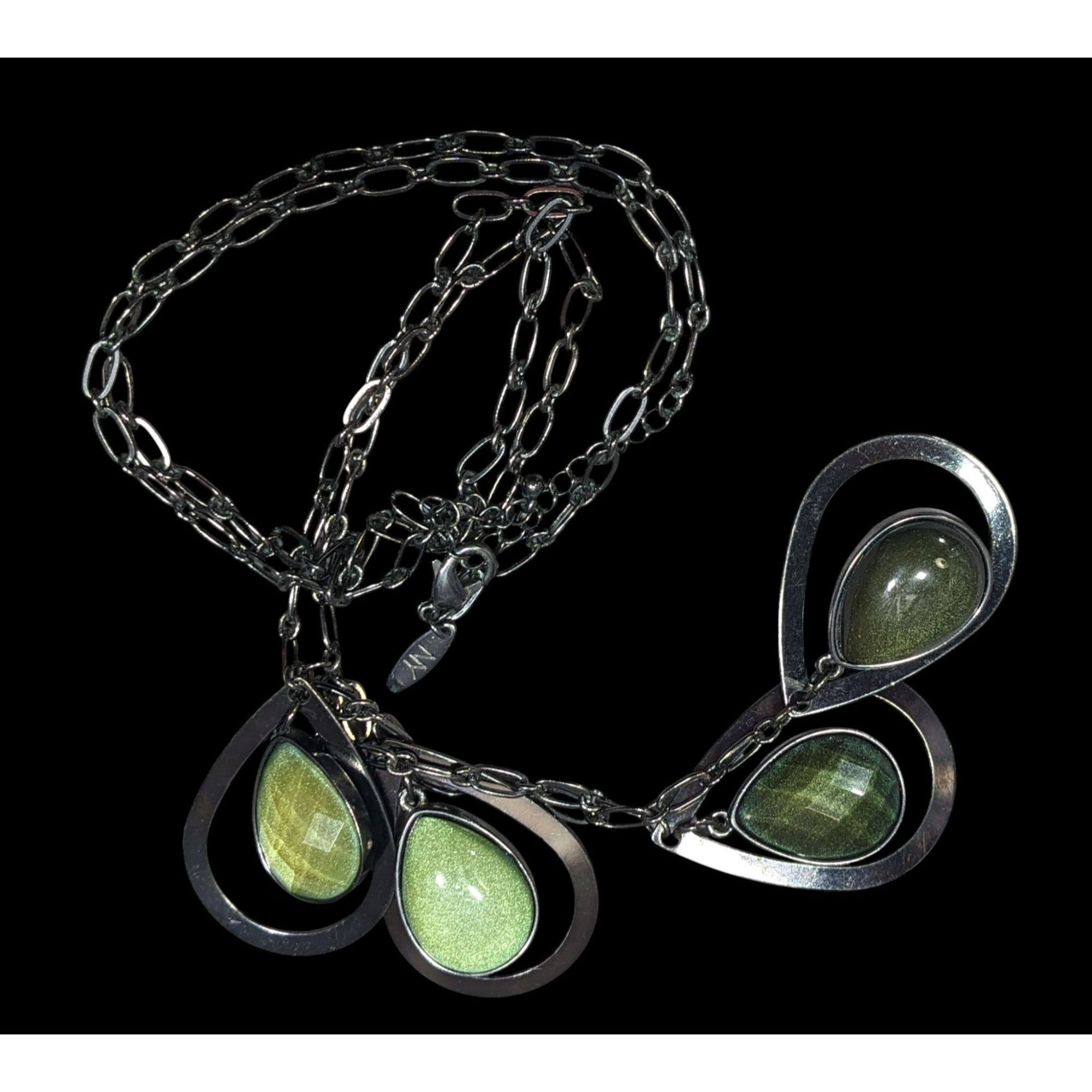 Other NY Collection Green Glass Teardrop Cluster Pendant Necklace Size ONE SIZE - 1 Thumbnail