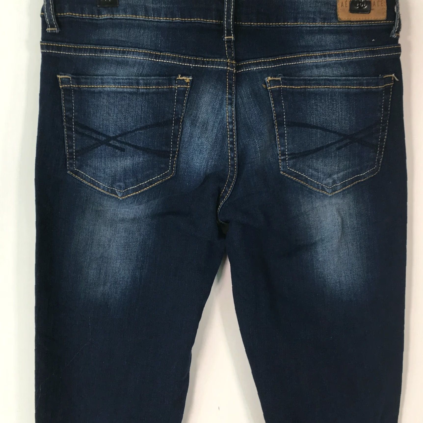 Vintage Aéropostale Jeans Skinny Denim 6 Short Woman Blue 28" Inseam 5-Pocket Regular Rise Jeans Womens Size 28" / US 6 / IT 42 - 4 Thumbnail