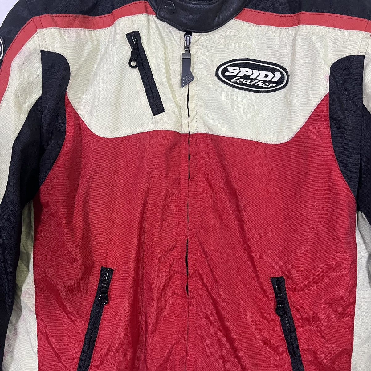 Vintage VINTAGE SPIDI LEATHER 77 HARDSHELL PAD PATCHES RACING JACKET Size US M / EU 48-50 / 2 - 4 Thumbnail
