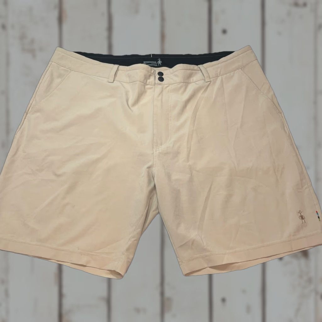 Smartwool Smartwool TAN Merino Wool Zip Snap Shorts Men’s 2XL Outdoor Hiking 8” inseam NEW Size US 39 - 1 Thumbnail