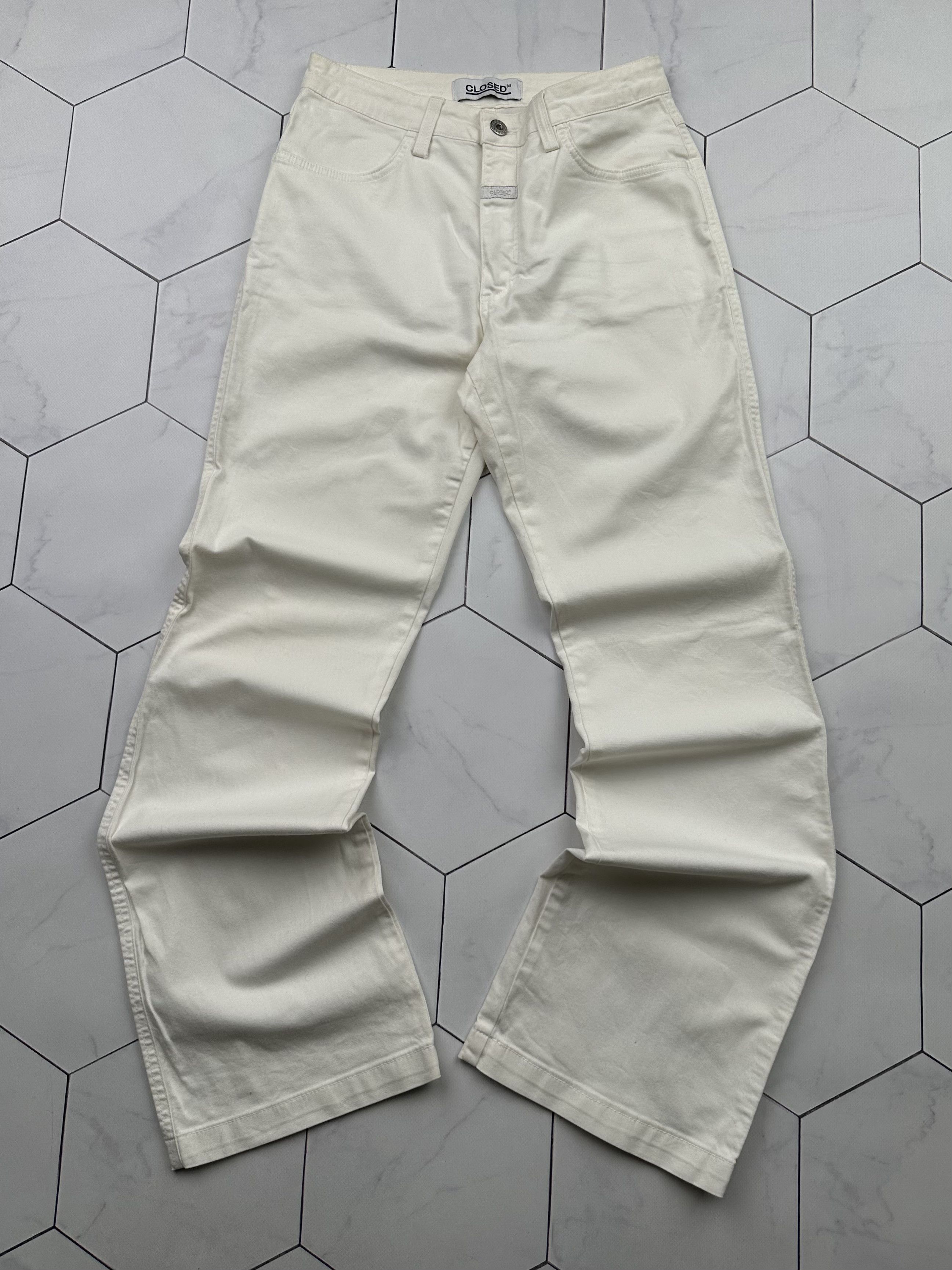 image of Closed Vintage 80's Archive Wide Pants in White, Men's (Size 28)