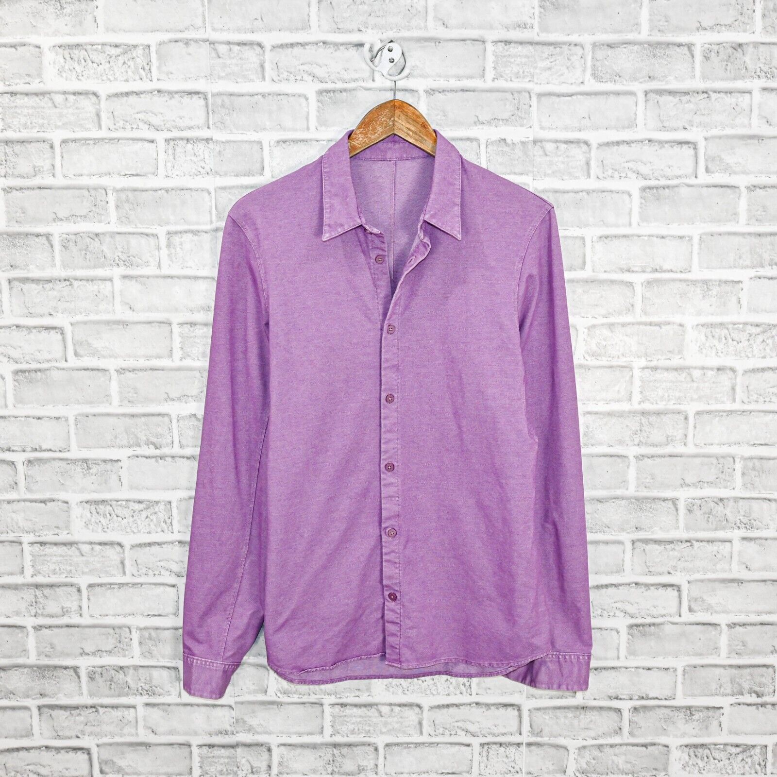 Lululemon Lululemon Commission Long Sleeve Button Down Shirt in Purple Size US M / EU 48-50 / 2 - 1 Thumbnail