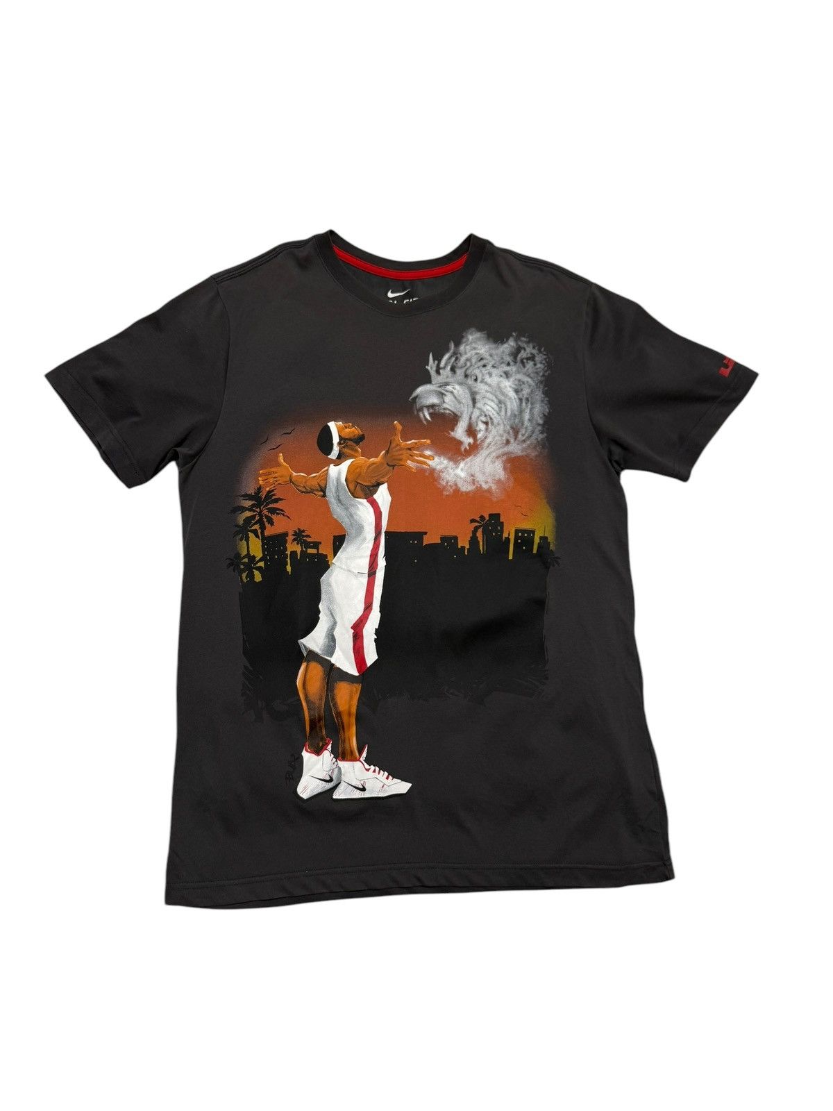 Nike × Vintage Vintage 00’s Nike L23 Lebron James Lion T-Shirt Size US M / EU 48-50 / 2 - 1 Thumbnail