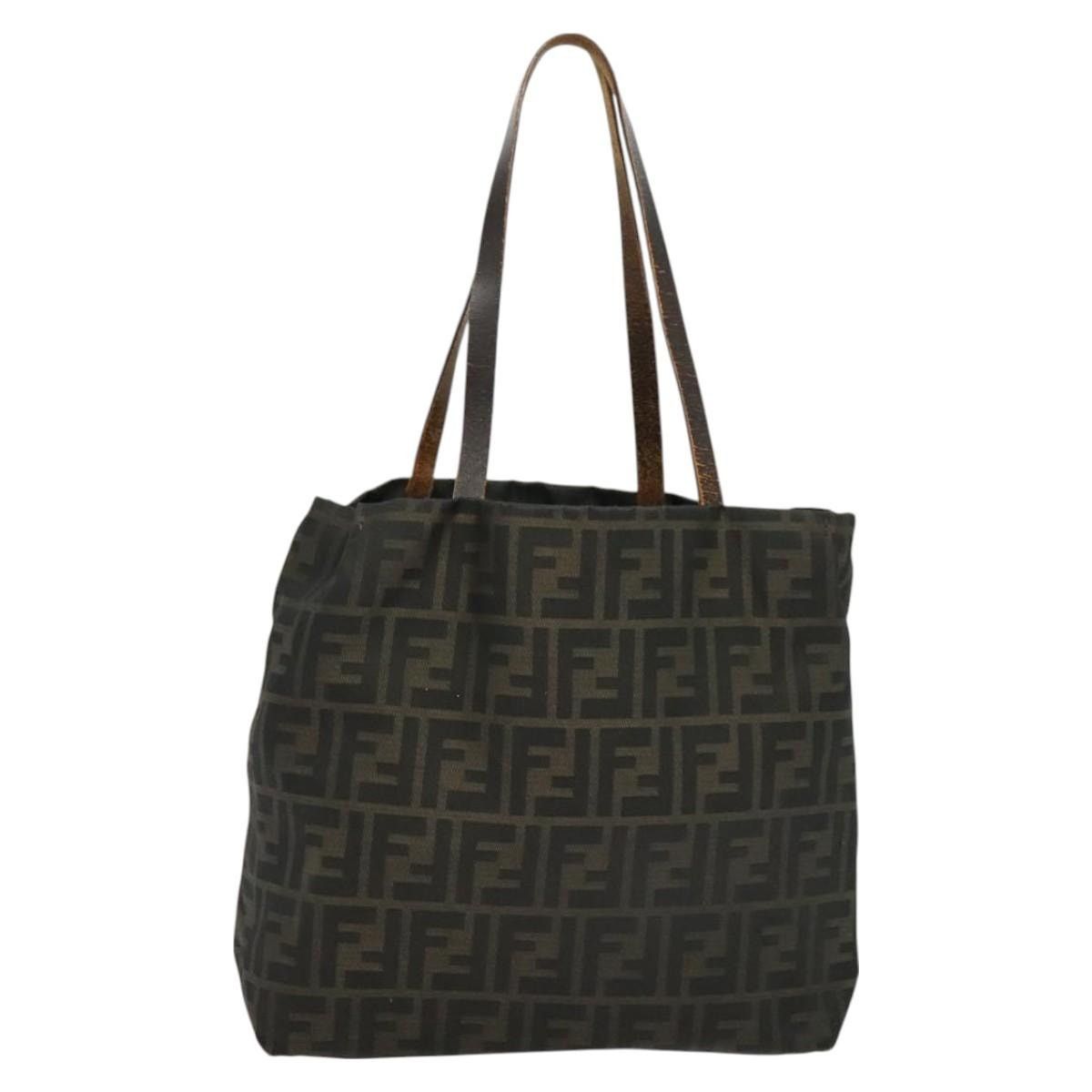 Fendi FENDI Zucca Canvas Tote Bag Nylon Brown Black Size ONE SIZE - 2 Thumbnail