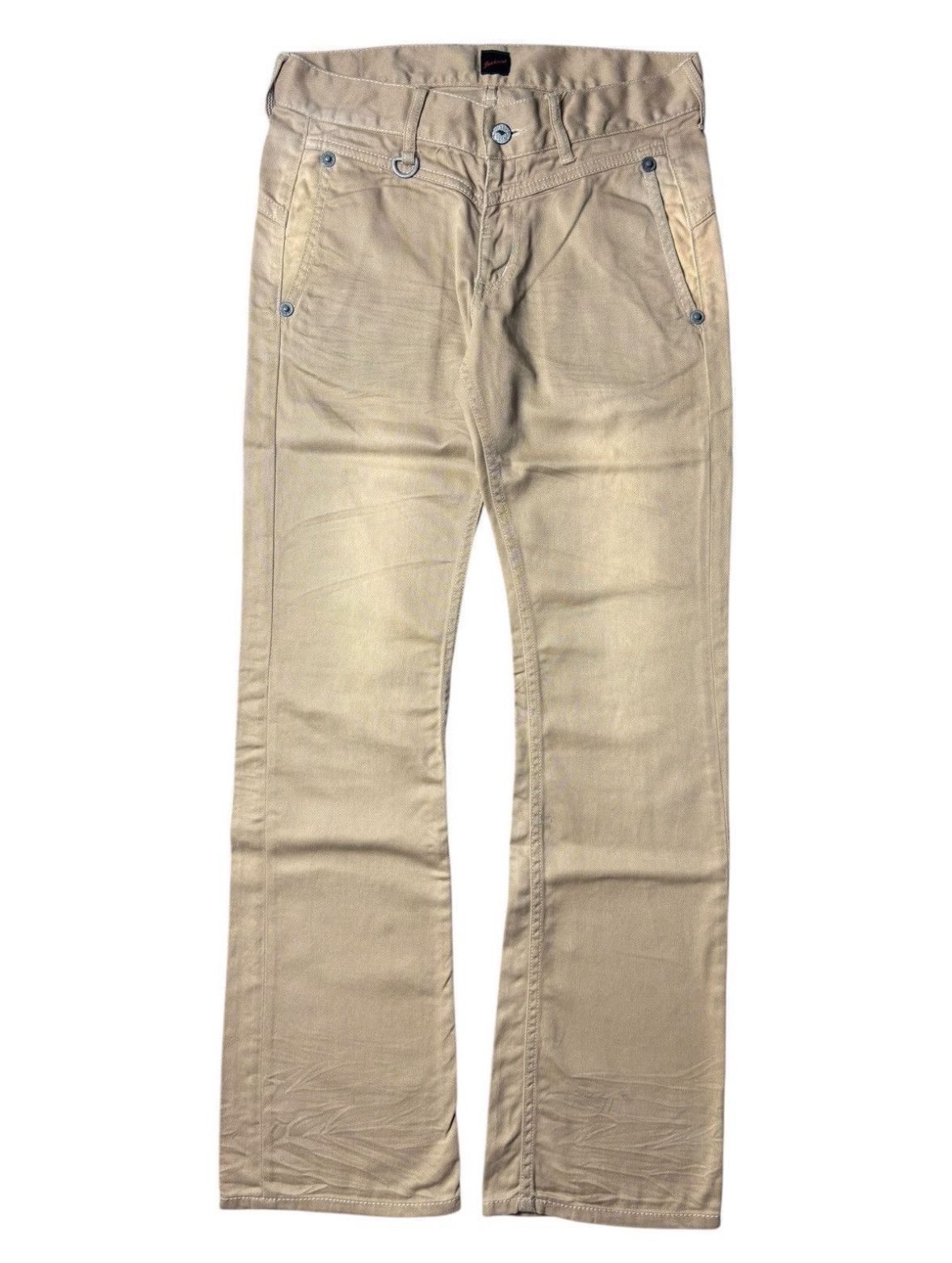 JACKROSE 2000s Jackrose Washed Buckle Back Bootcut Pants Size US 30 / EU 46 - 13 Thumbnail