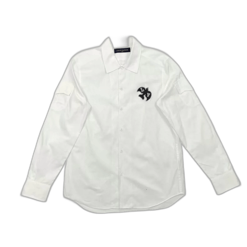 Louis Vuitton Louis Vuitton White Long Sleeve Shirt Size US S / EU 44-46 / 1 - 1 Thumbnail