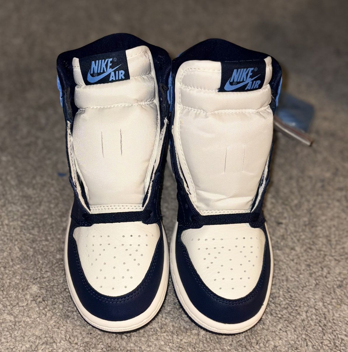 Jordan Brand × Supreme AIR JORDAN 1 RETRO HIGH OG GS UNC OBSIDIAN🛑READ DESCRIPTION🛑 Size US 5 / EU 37 - 4 Thumbnail