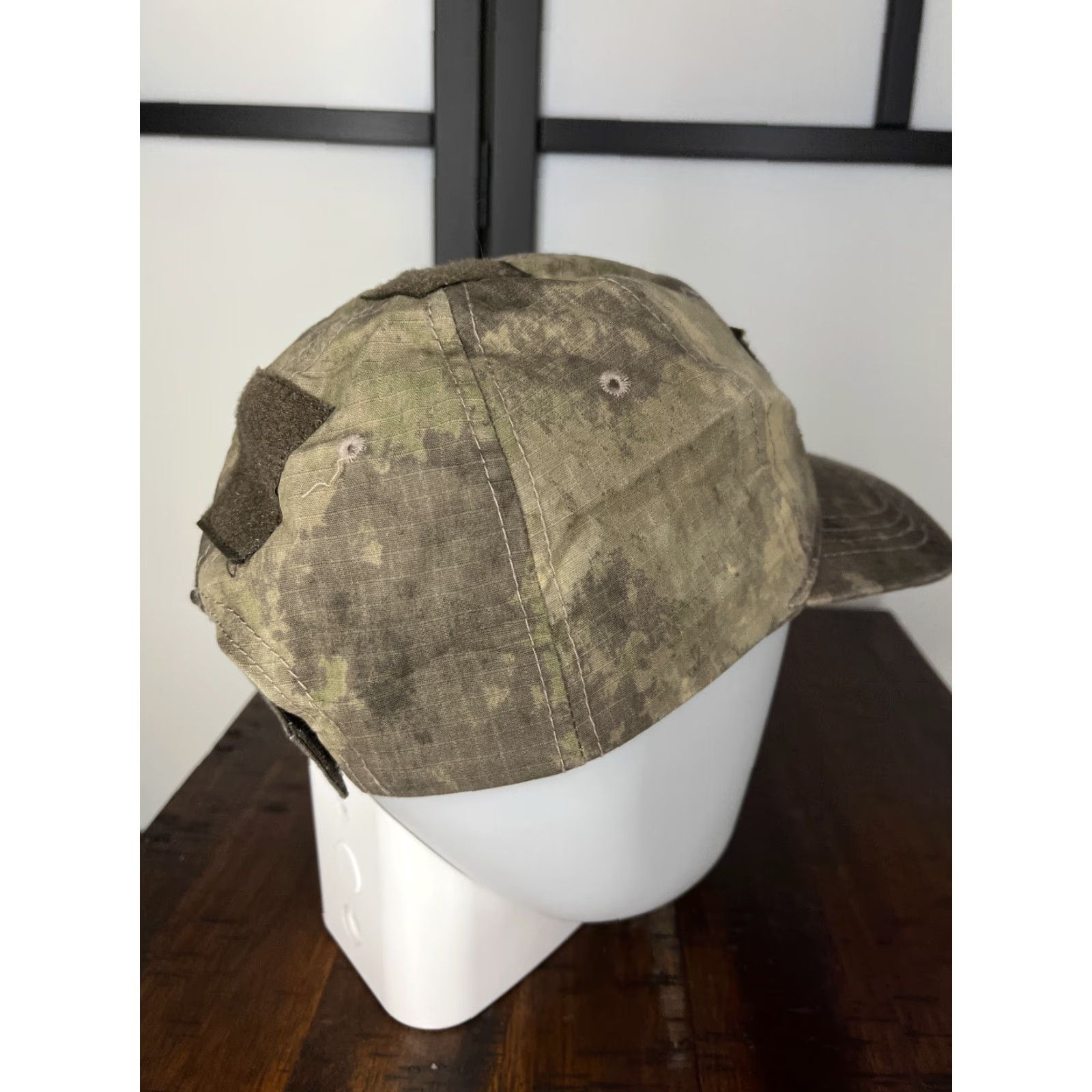 Vintage HAT Cap Hat Beige Brown Desert Camo Tactical Adjustable Hook Loop Patches One Size Men Cotton Polyester Twill Baseball Cap Size ONE SIZE - 7 Thumbnail