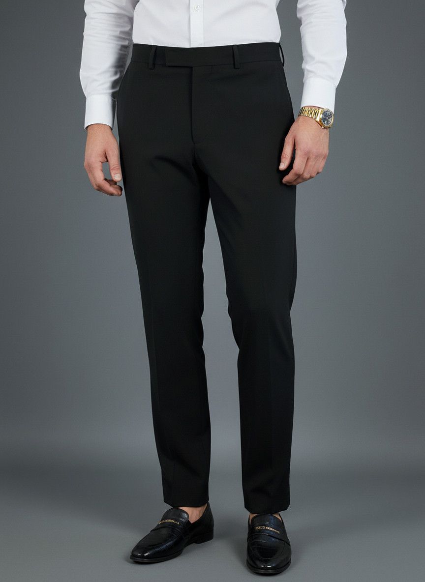 Hugo Boss Hugo Boss Mens dress wool black pants trousers Size US 34 / EU 50 - 1 Thumbnail