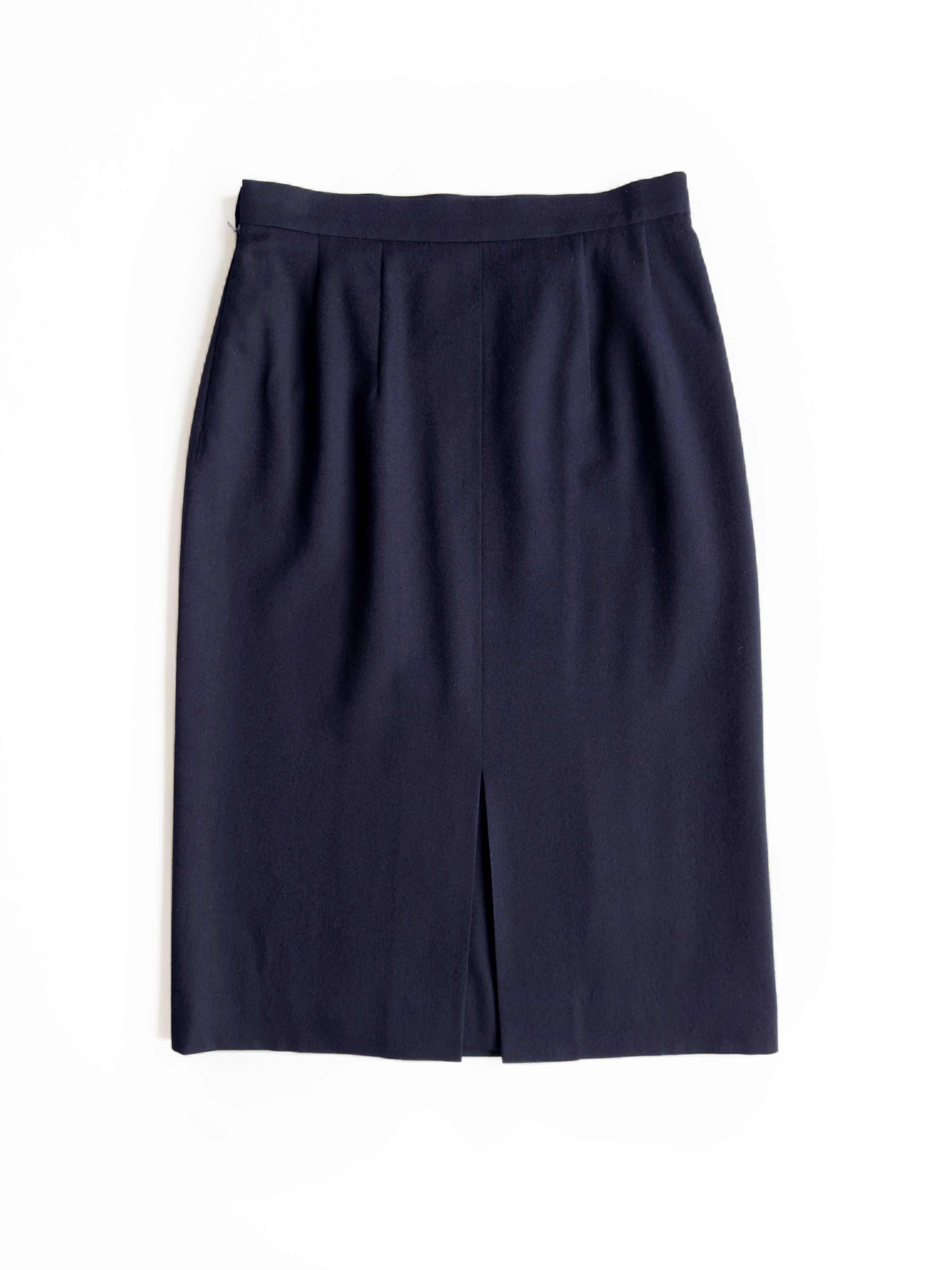Aquascutum Women's Vintage Aquascutum Wool A-line Mid Skirt M-L Size 32" / US 10 / IT 46 - 2 Thumbnail