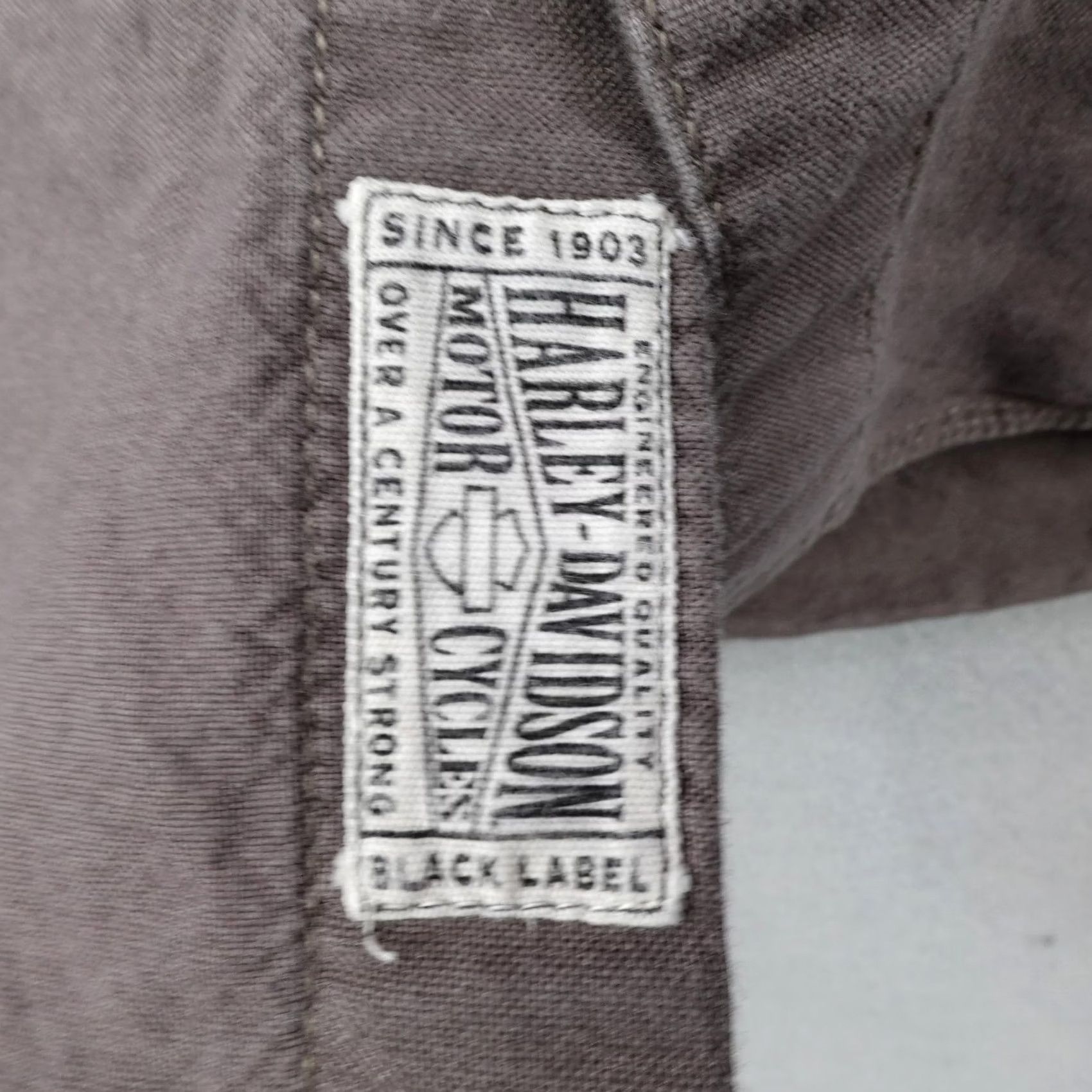 Harley Davidson Harley-Davidson Shirt Mens XL Brown Motorcycles Biker Button Up Mechanic Work Shirt Size US XL / EU 56 / 4 - 4 Thumbnail