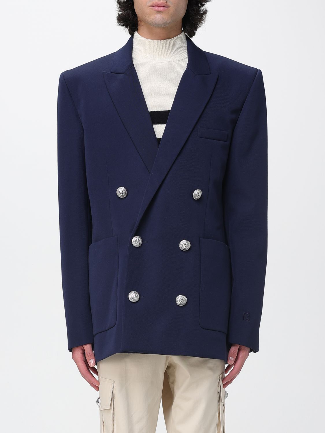 Balmain Balmain Jacket Men Blue Size US L / EU 52-54 / 3 - 1 Thumbnail