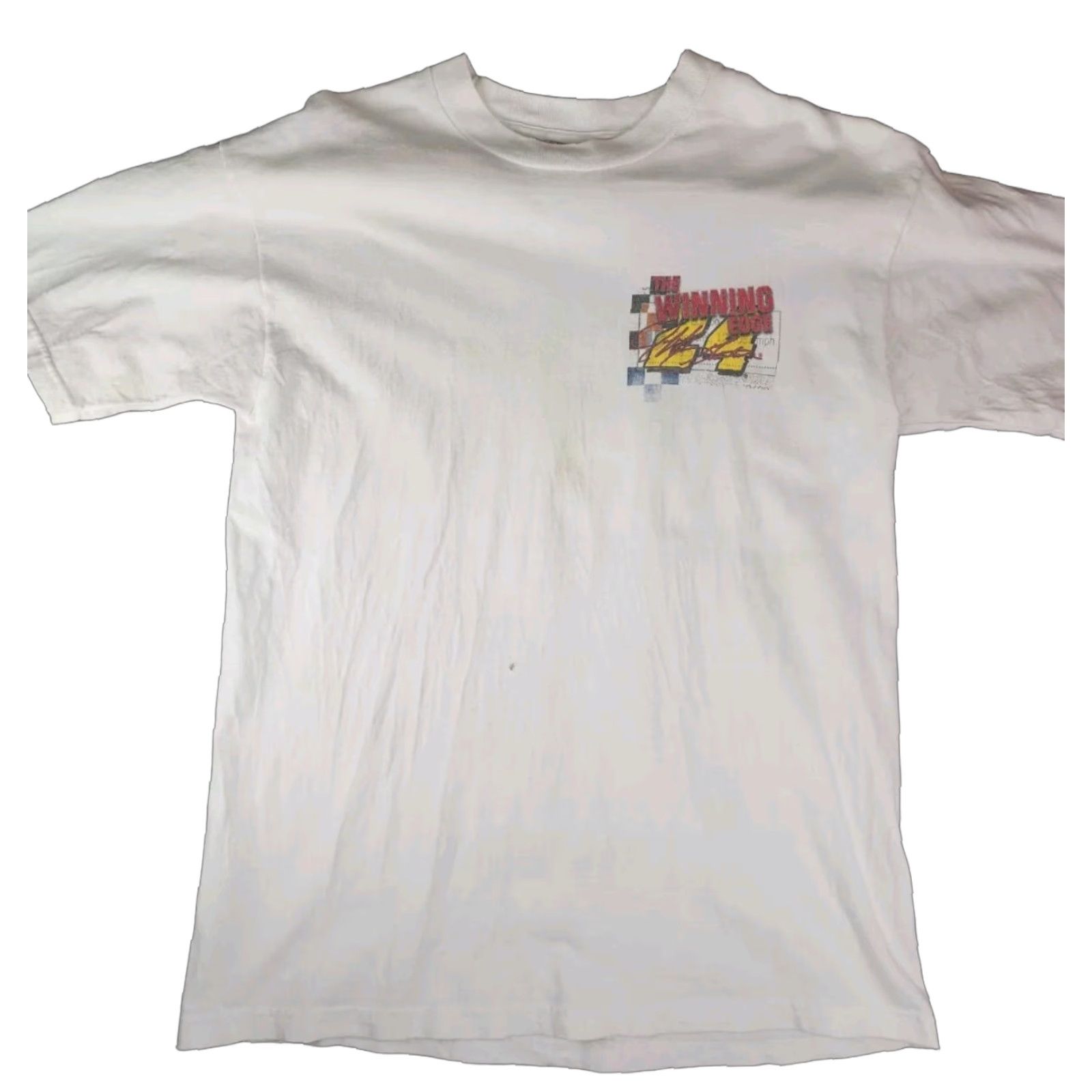 NASCAR VINTAGE 1999 Jeff Gordon Winning Edge NASCAR Large Shirt Distressed Men L White Graphic Tee Shoes? Size US L / EU 52-54 / 3 - 1 Thumbnail