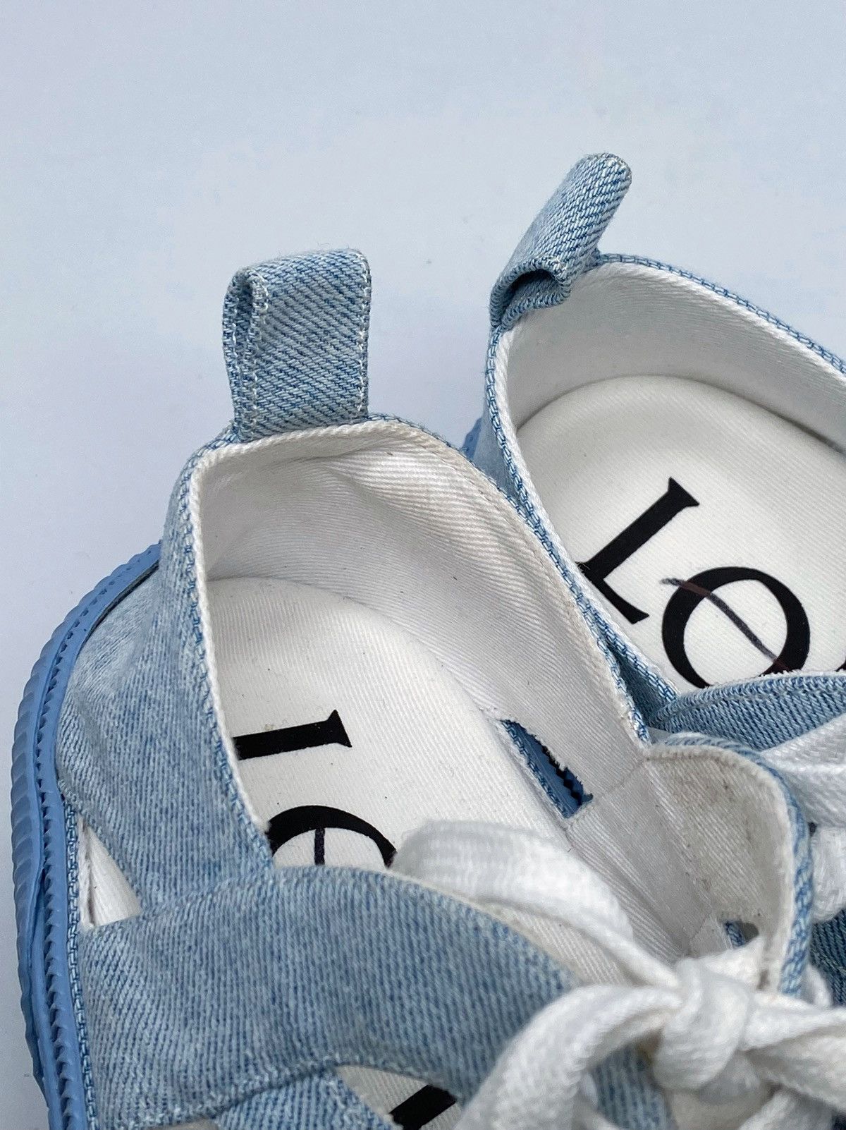Loewe Loewe Cut-Out Platform Denim Sneakers size 35 Size US 5 / IT 35 - 13 Thumbnail