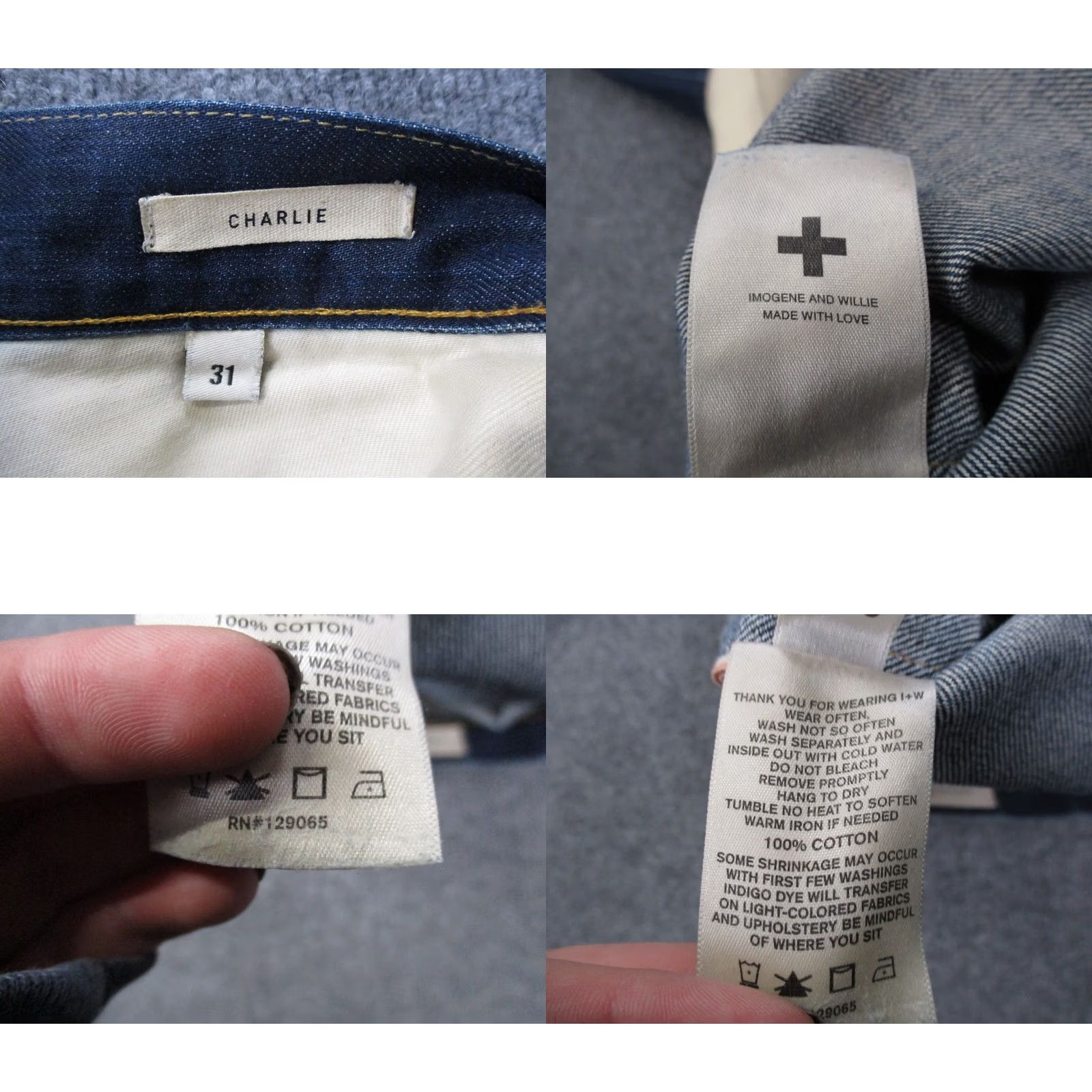 Imogene + Willie Imogene + Willie Jeans Mens 31 Blue Charlie Casual Classic Straight Work Country Denim Cotton 5-Pocket Design Straight USA Regular Button 33in Inseam Size US 31 - 8 Thumbnail