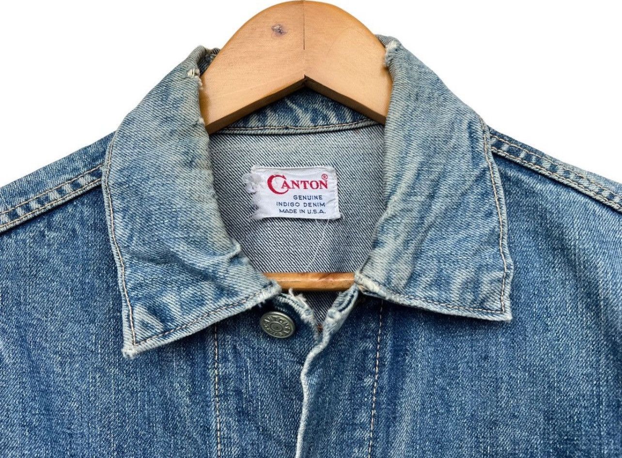 Vintage Vintage 70s Canton Denim Jacket Distressed Denim Jacket Size US S / EU 44-46 / 1 - 9 Thumbnail