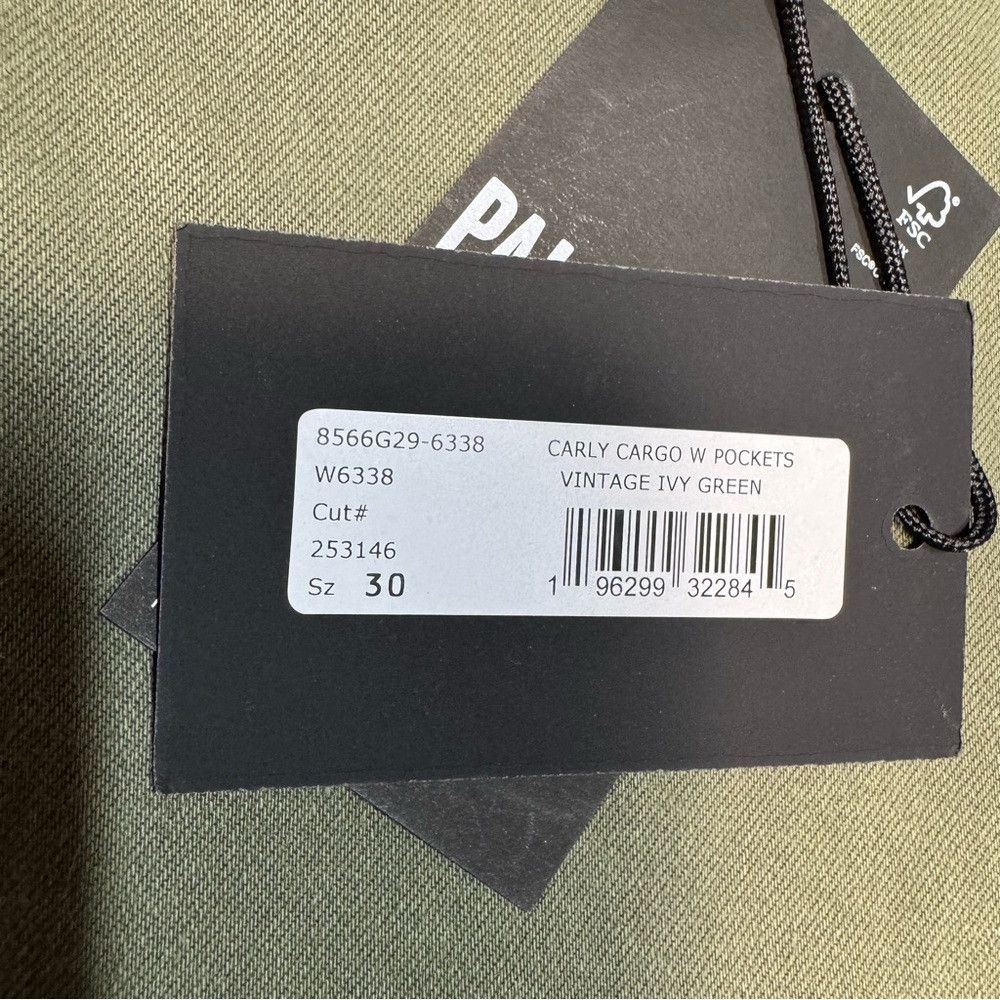 Paige NWT New Paige Carly Wide-Leg Ankle Cargo Green Pants Size 3 Size 30" / US 8 / IT 44 - 7 Thumbnail