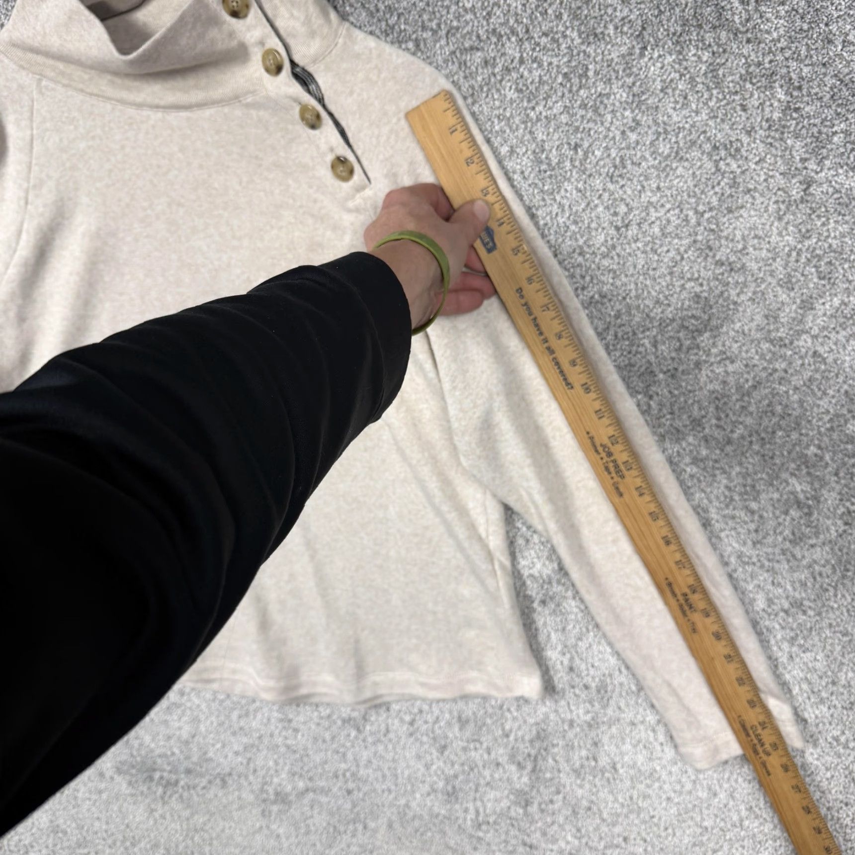 J.Crew J.Crew Sweater Tunic Women M Beige Raglan Sleeve Fleece Mock Neck Solid Winter Fall Casual Womens Size M / US 6-8 / IT 42-44 - 3 Thumbnail
