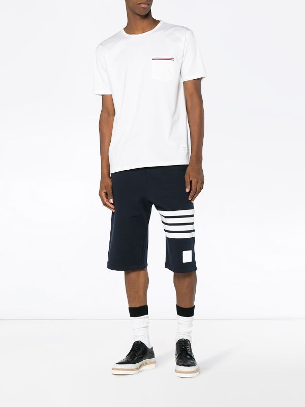 Thom Browne o1s22i1n1124 Crewneck T-Shirt in White Size US L / EU 52-54 / 3 - 2 Thumbnail