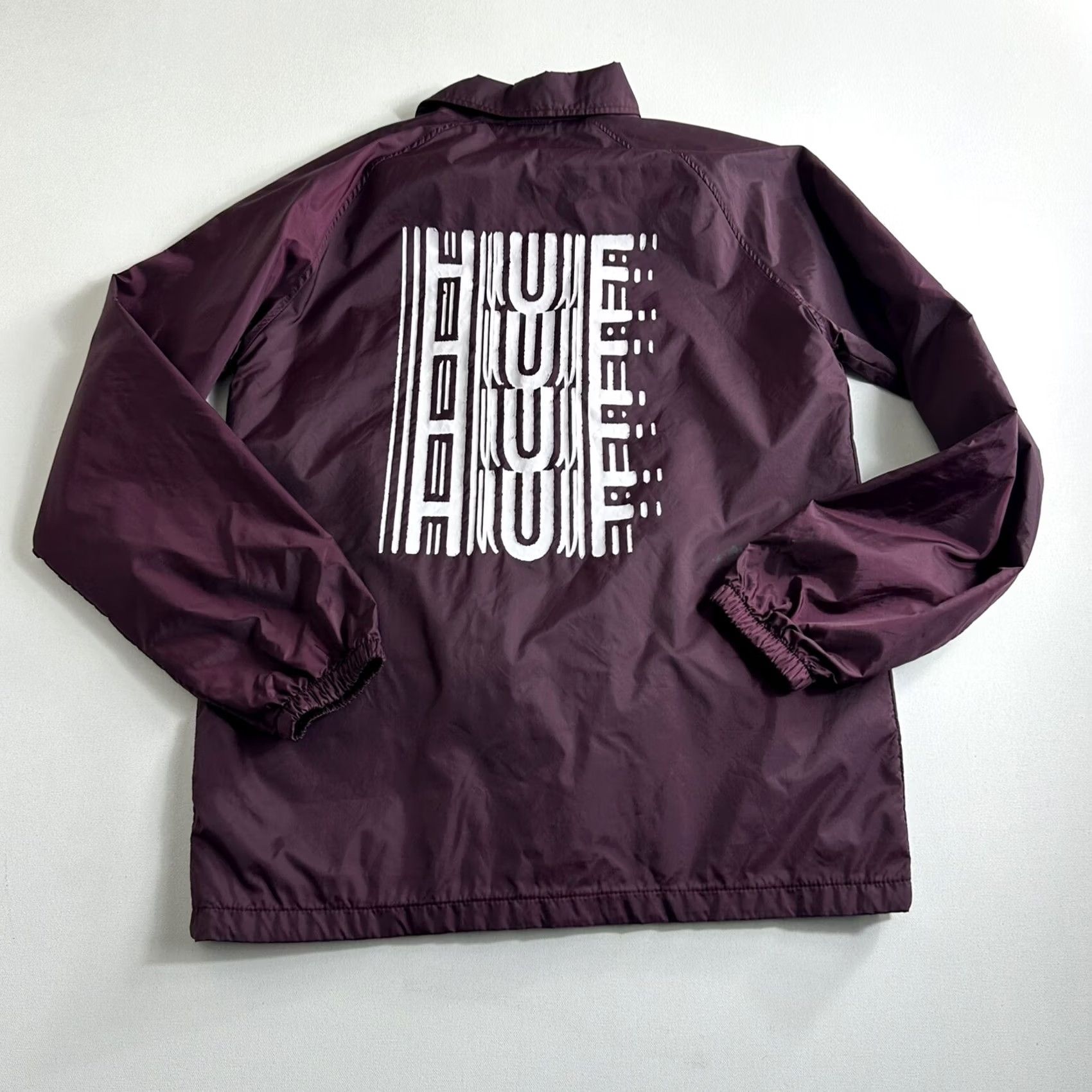 Huf HUF Set H Coaches Jacket Mens Size Small Maroon Snap Button Windbreaker Size US S / EU 44-46 / 1 - 2 Thumbnail