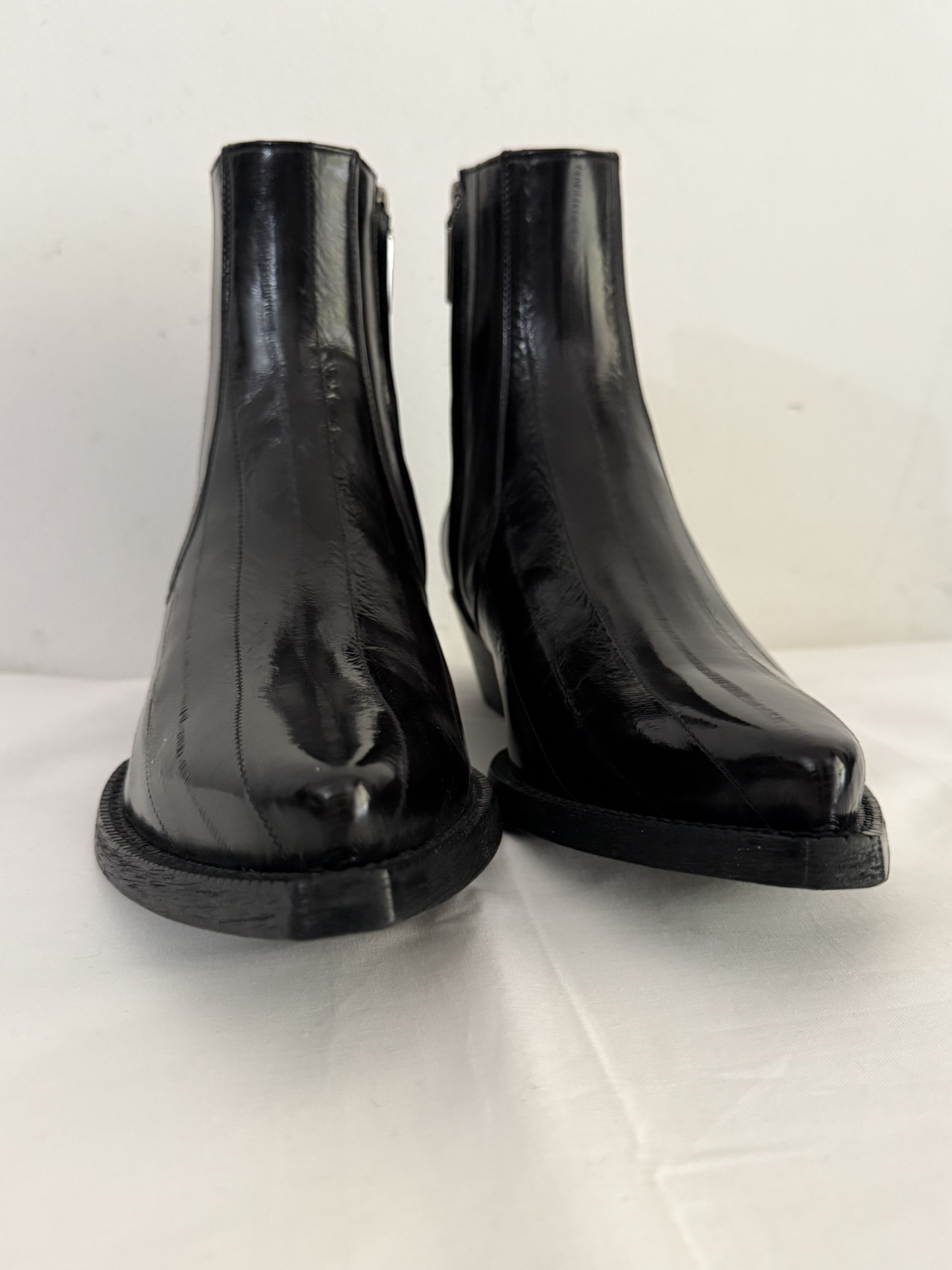 Saint Laurent Paris Genuine Eel Skin Lukas Zip Boots Size US 9.5 / EU 42-43 - 4 Thumbnail