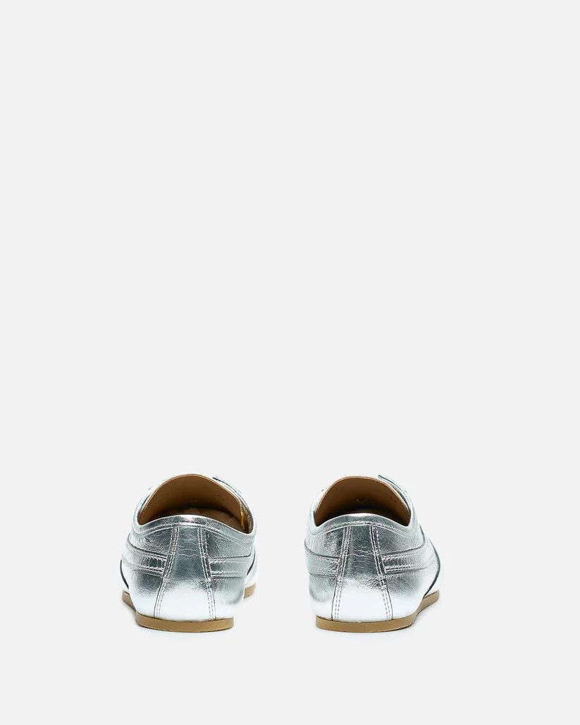 Dries Van Noten o1tko10426 Metalic-Leather Marathon Sneakers in Silver Size US 12 / EU 45 - 4 Thumbnail