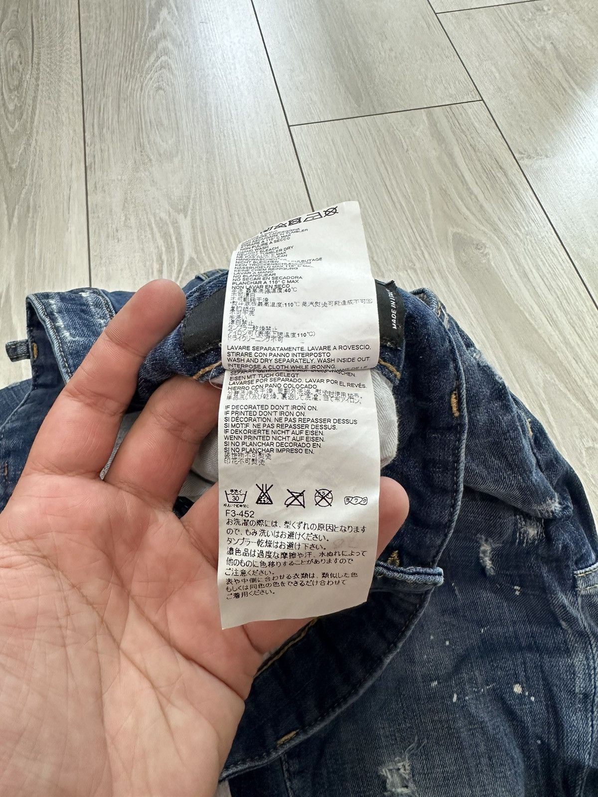 Dsquared2 Dsquared2 Tidy Biker Distressed Denim Jeans Pants (A033) Size US 34 / EU 50 - 12 Thumbnail