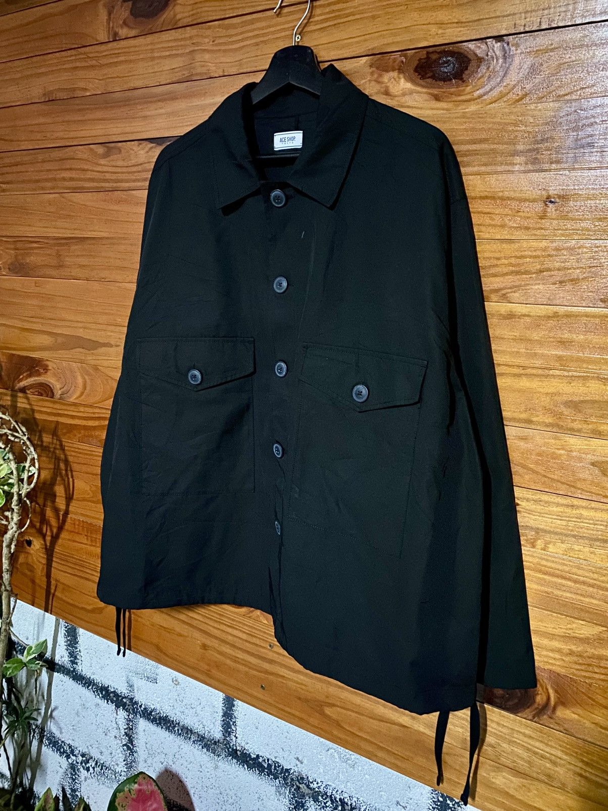 Japanese Brand ACE SHOP Tokyo Black Oversized Utility Shirt Jacket Size US L / EU 52-54 / 3 - 6 Thumbnail