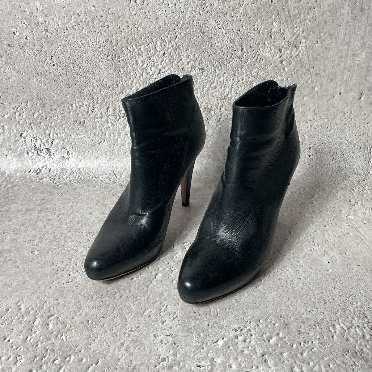 Prada × Vintage Prada Black Leather Ankle Boots sz 40 Size US 10 / IT 40 - 2 Thumbnail