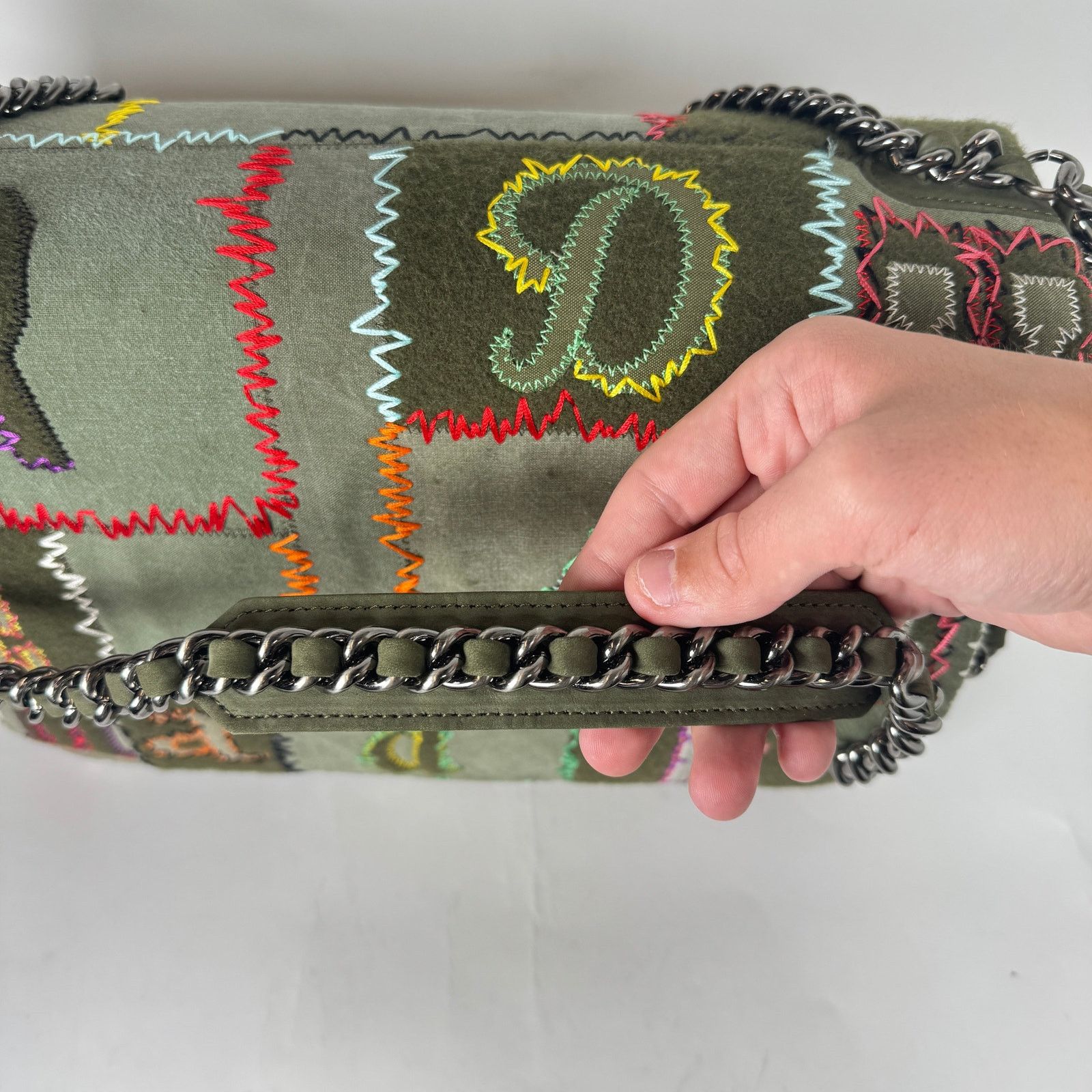 READYMADE Readymade Khaki Patchwork Big Chain Bag Size ONE SIZE - 4 Thumbnail