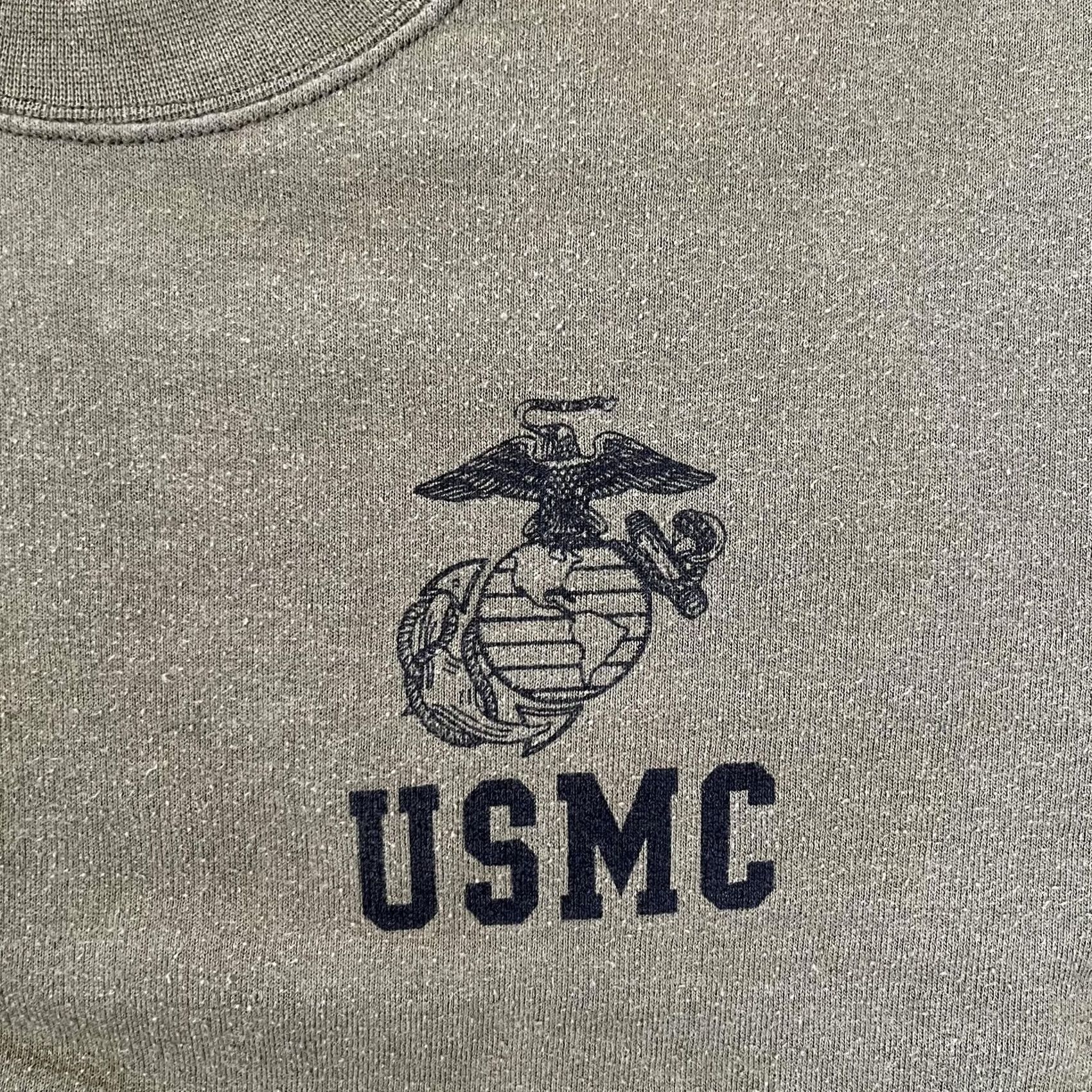 Vintage VINTAGE USMC Sweatshirt Mens Medium Green Fleece Crewneck USA Graphic Print Navy Military Patriotic Pattern Crew Neck Long Sleeve Pullover Size US M / EU 48-50 / 2 - 2 Thumbnail