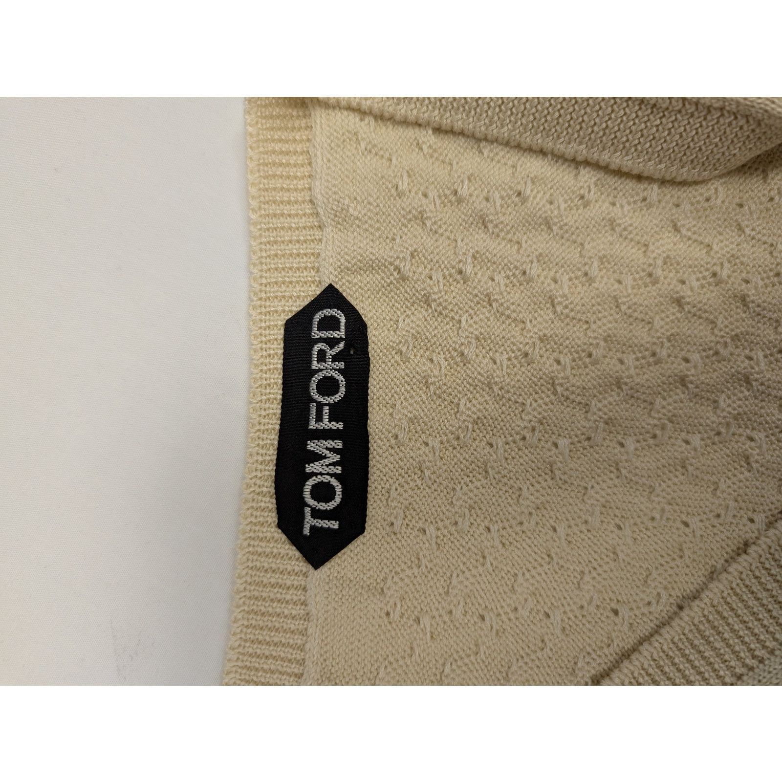 Tom Ford o1rshd1 V-Neck Sweatshirt in Beige Size US M / EU 48-50 / 2 - 12 Thumbnail