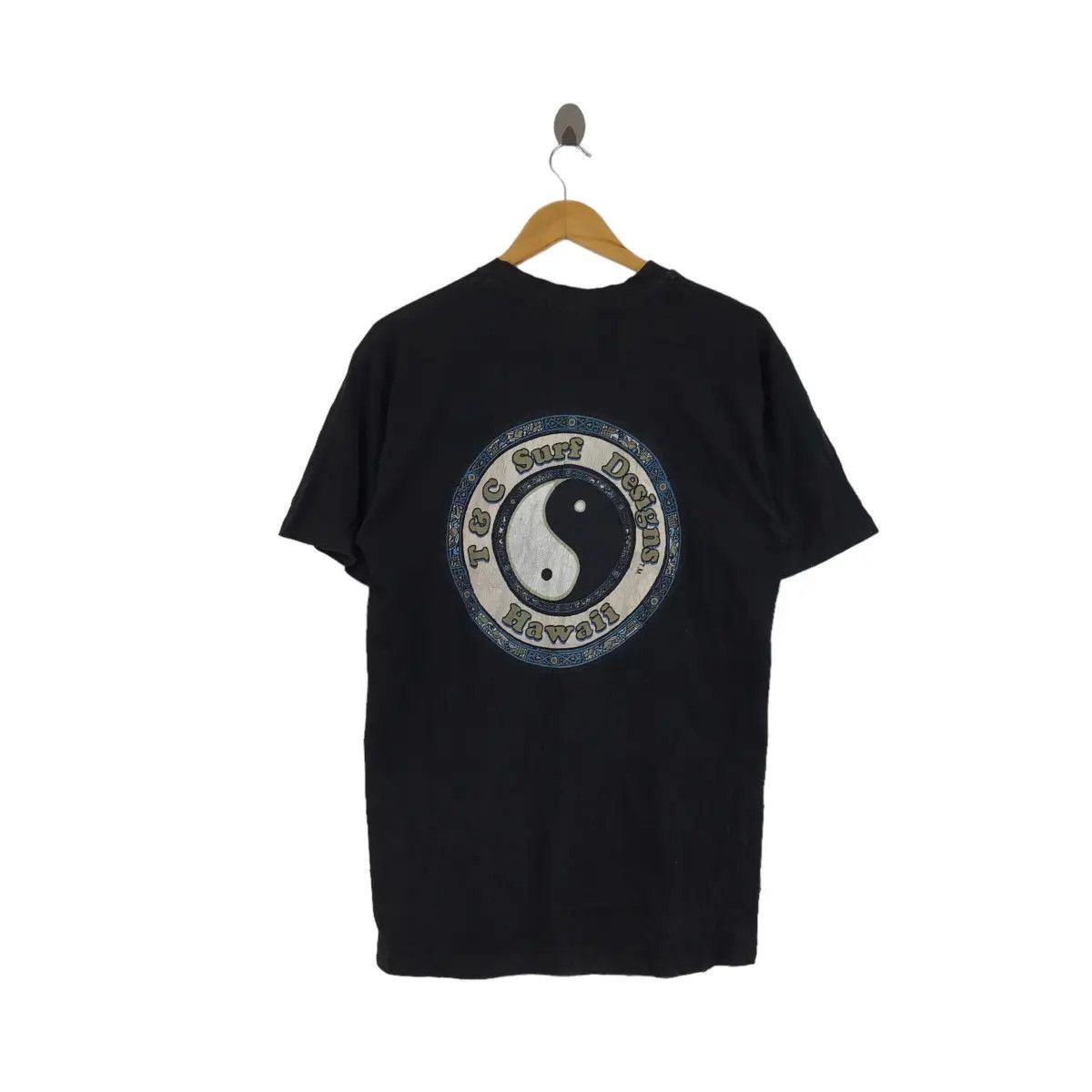 Vintage Vtg 90’ T&C SURF DESIGNS Hawaii Ying Yang Logo Tee Shirt Size US M / EU 48-50 / 2 - 1 Thumbnail